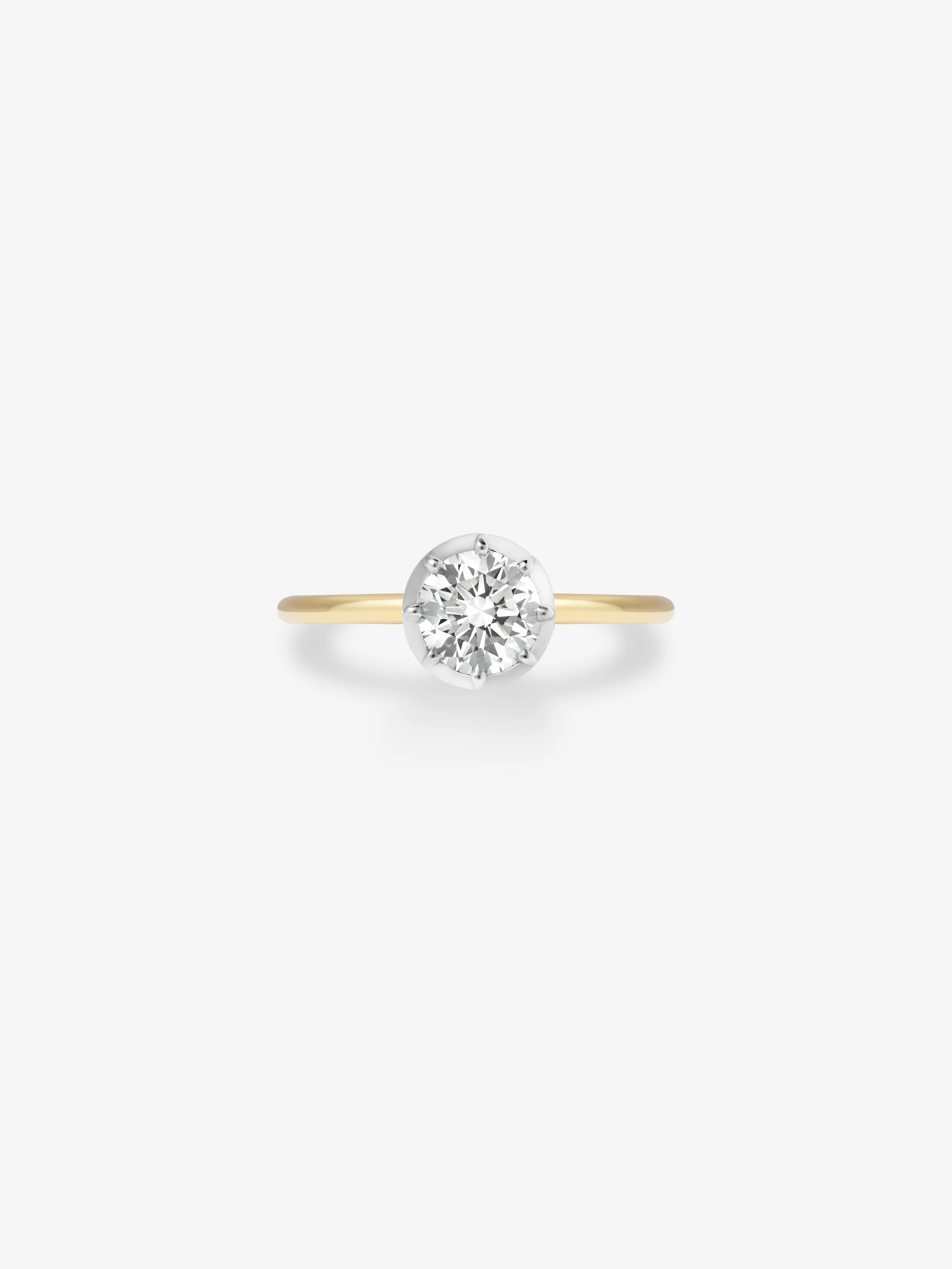 0.90ct Diamond & White Gold Button Back Ring
