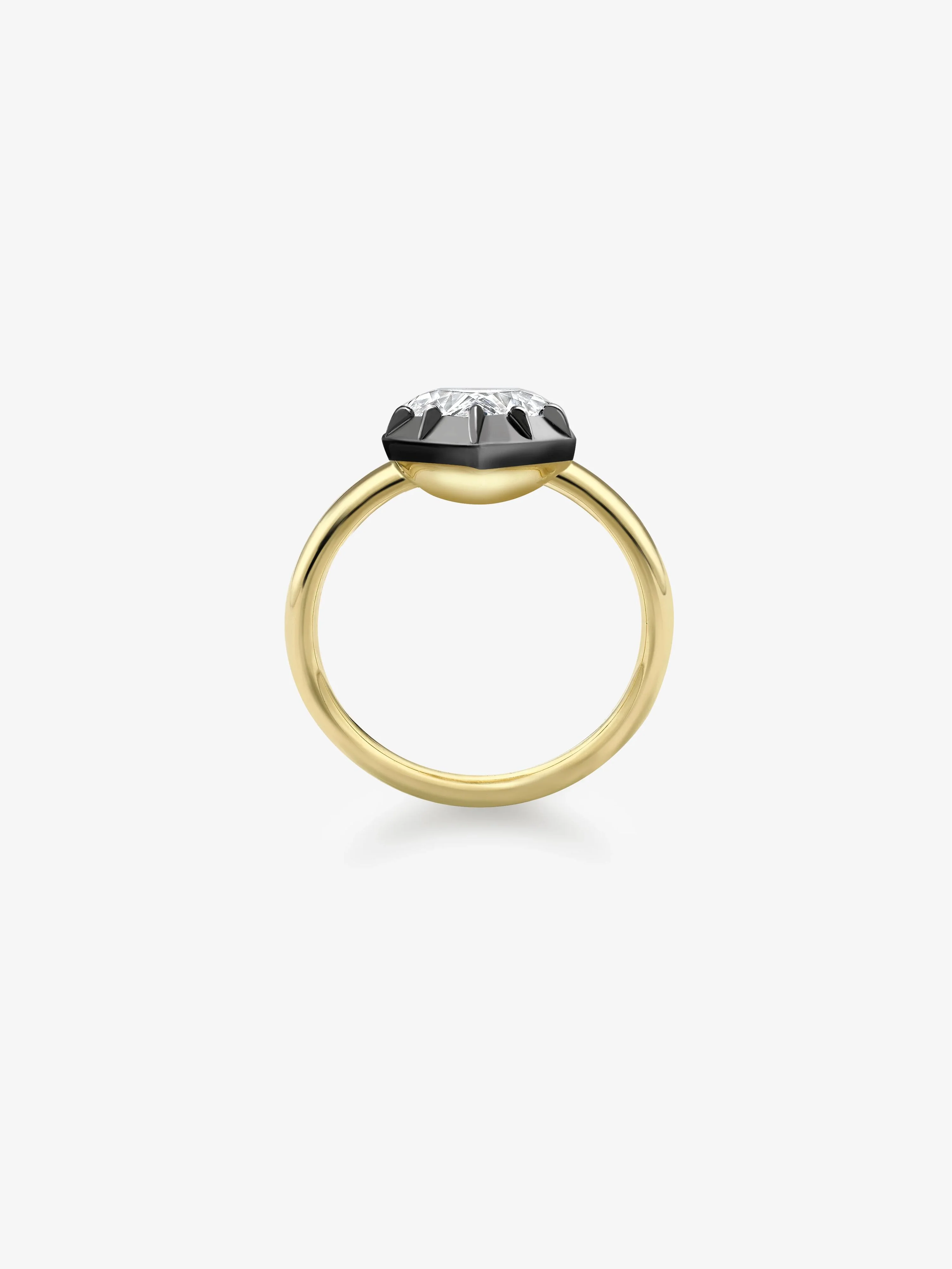 1.05ct Heart-Shaped Diamond Button Back Ring - Image 4