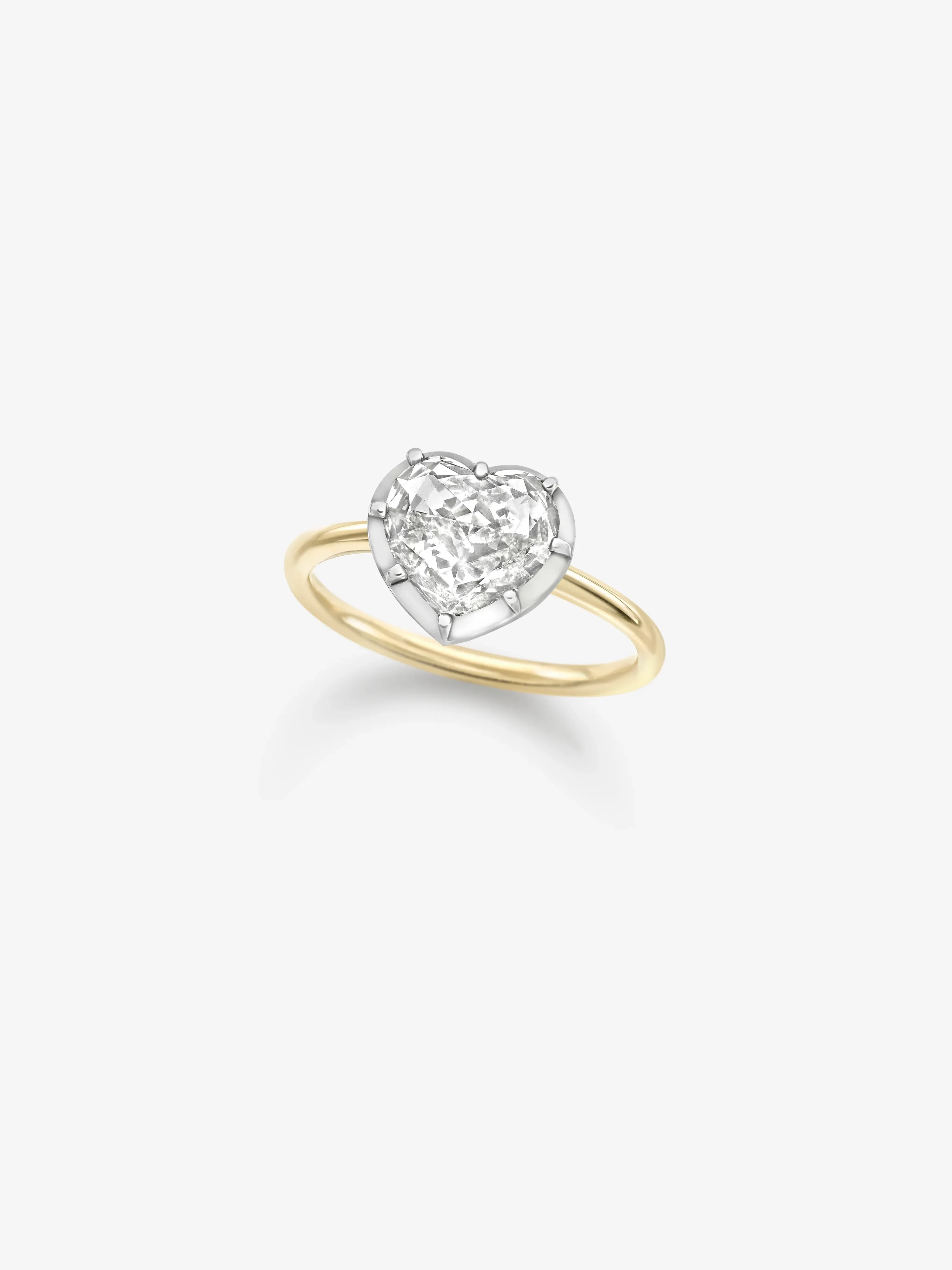 1.49ct Heart-Shaped Diamond & White Gold Button Back Ring - Image 2