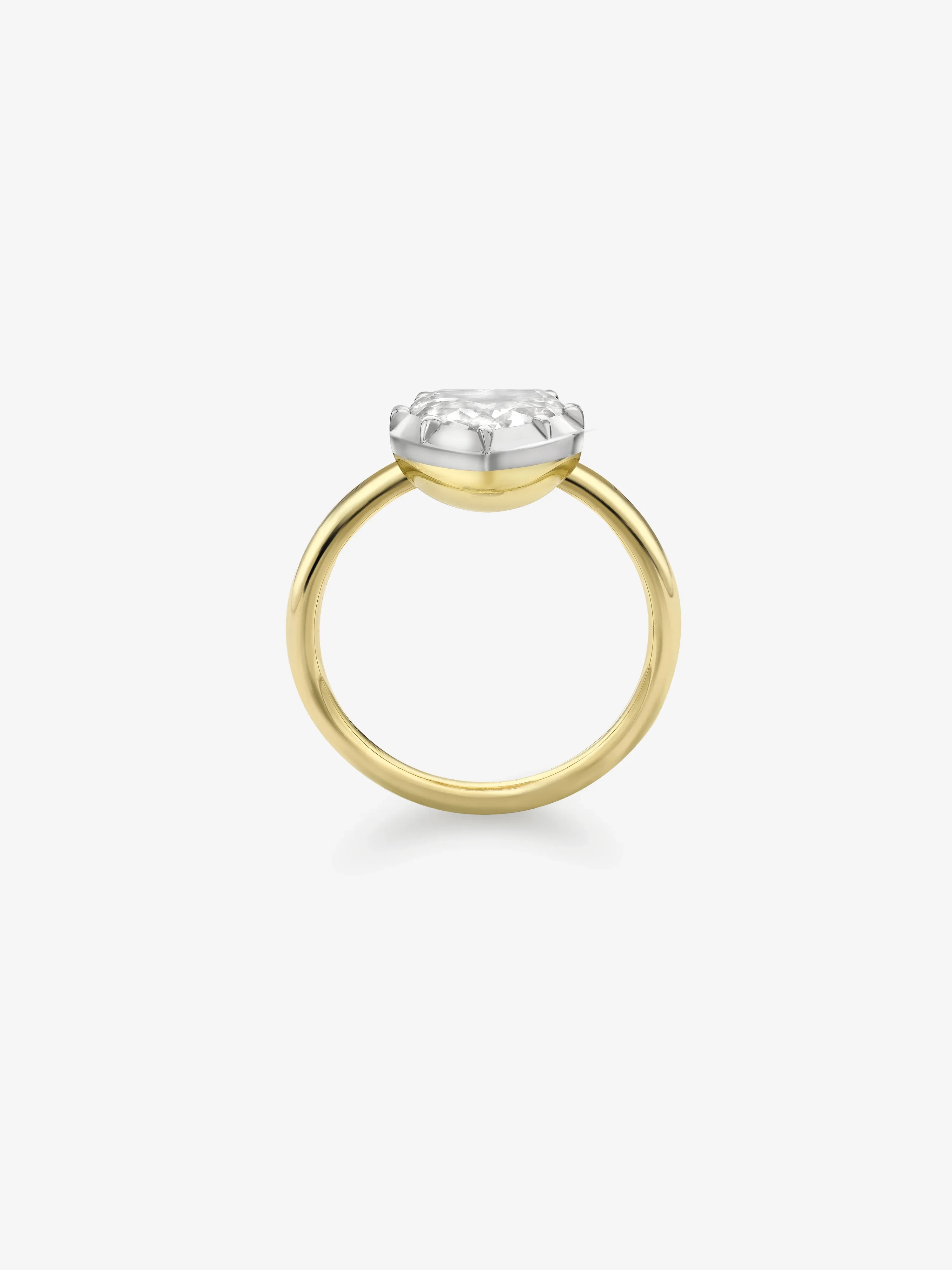 1.49ct Heart-Shaped Diamond & White Gold Button Back Ring - Image 4