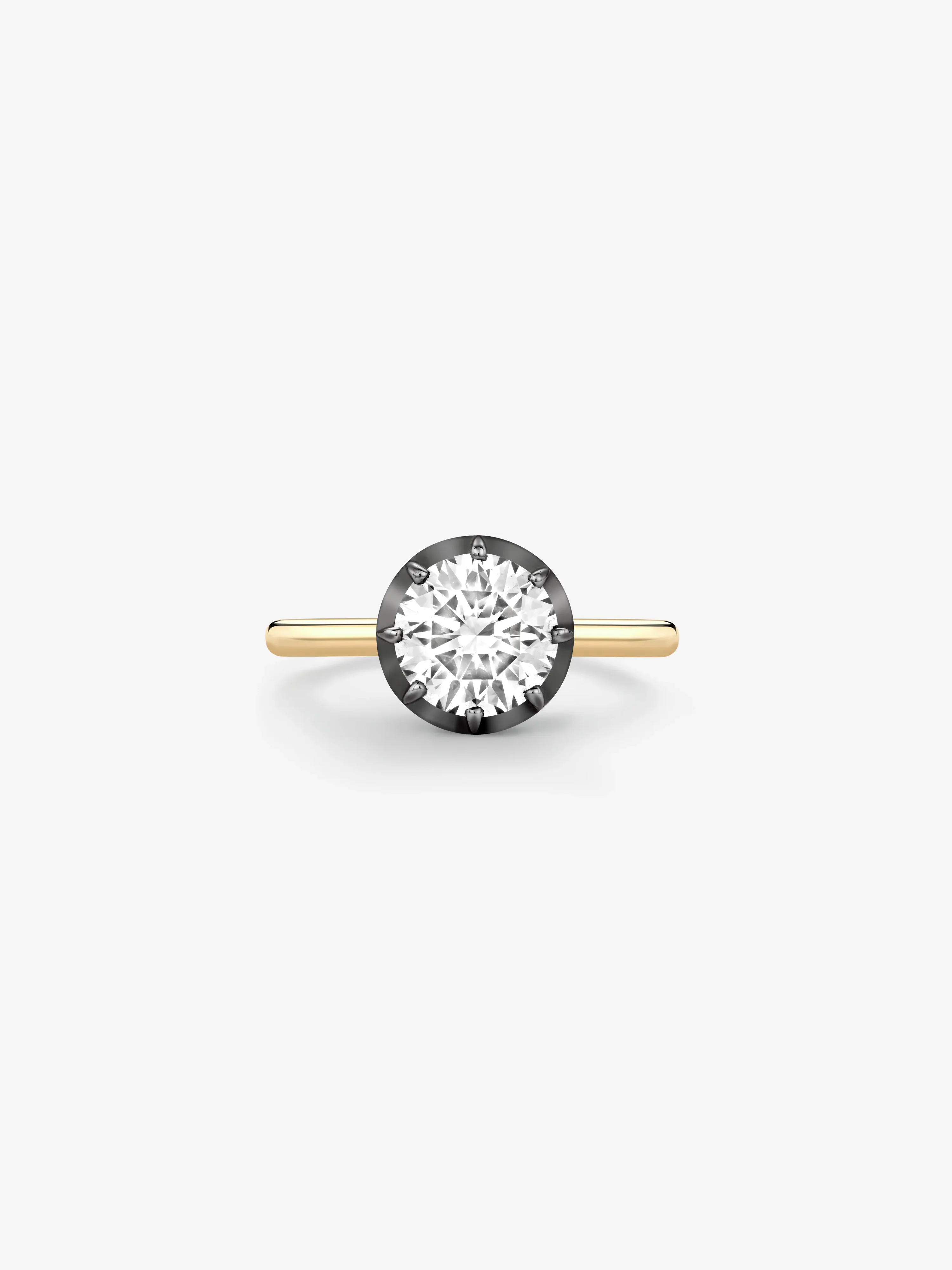 1.76ct Round Brilliant Diamond Button Back Ring