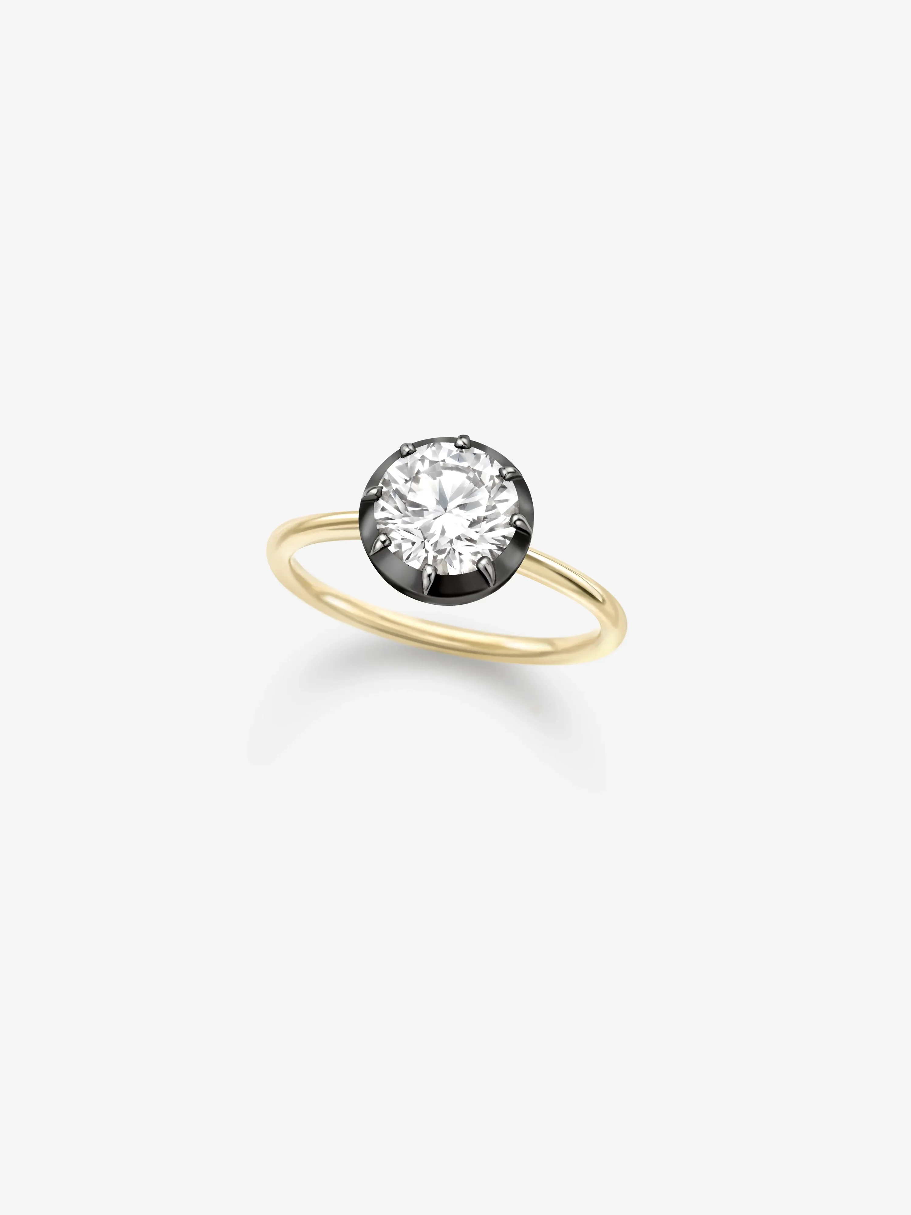 1.76ct Round Brilliant Diamond Button Back Ring - Image 2