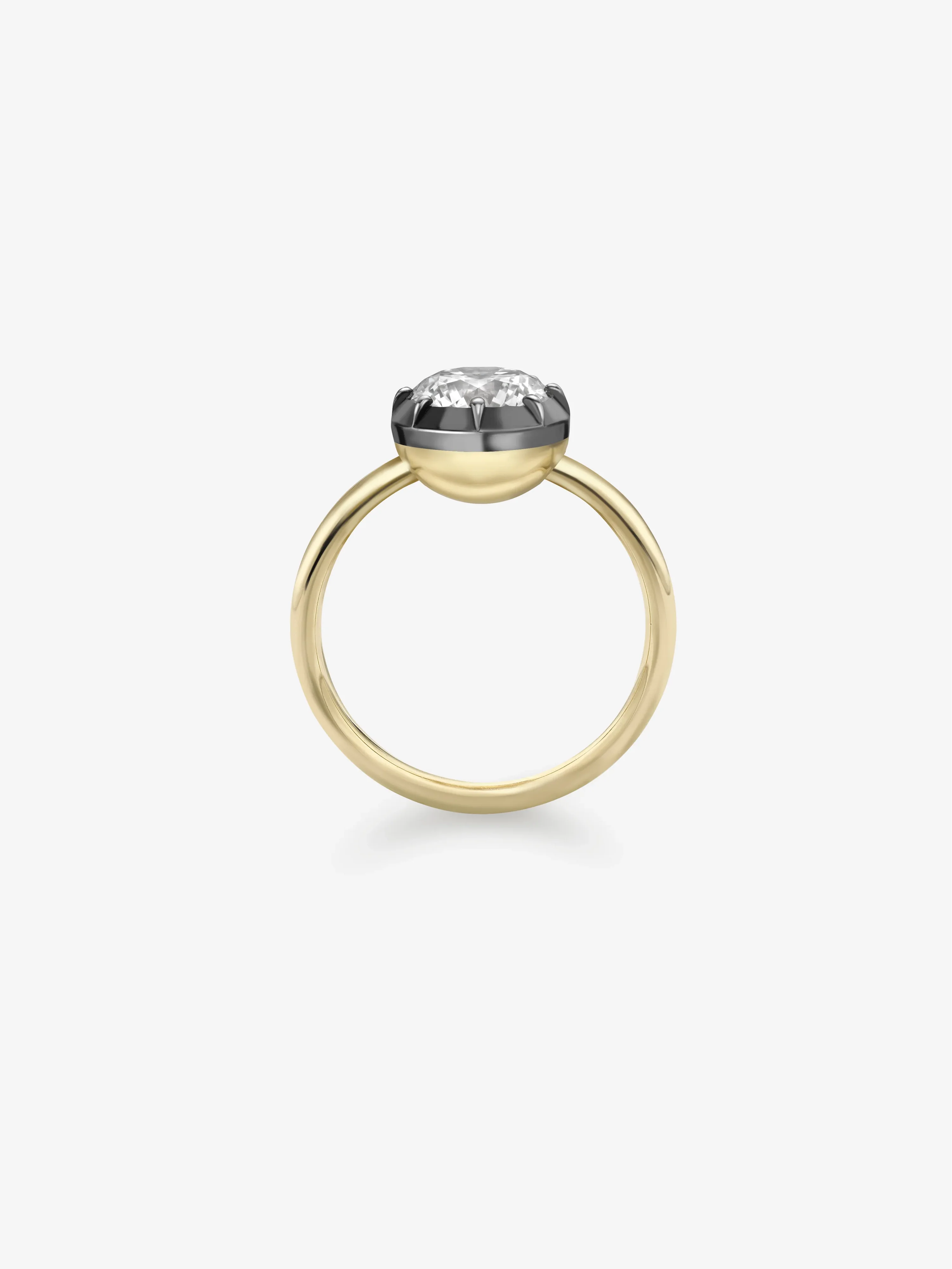 1.76ct Round Brilliant Diamond Button Back Ring - Image 4