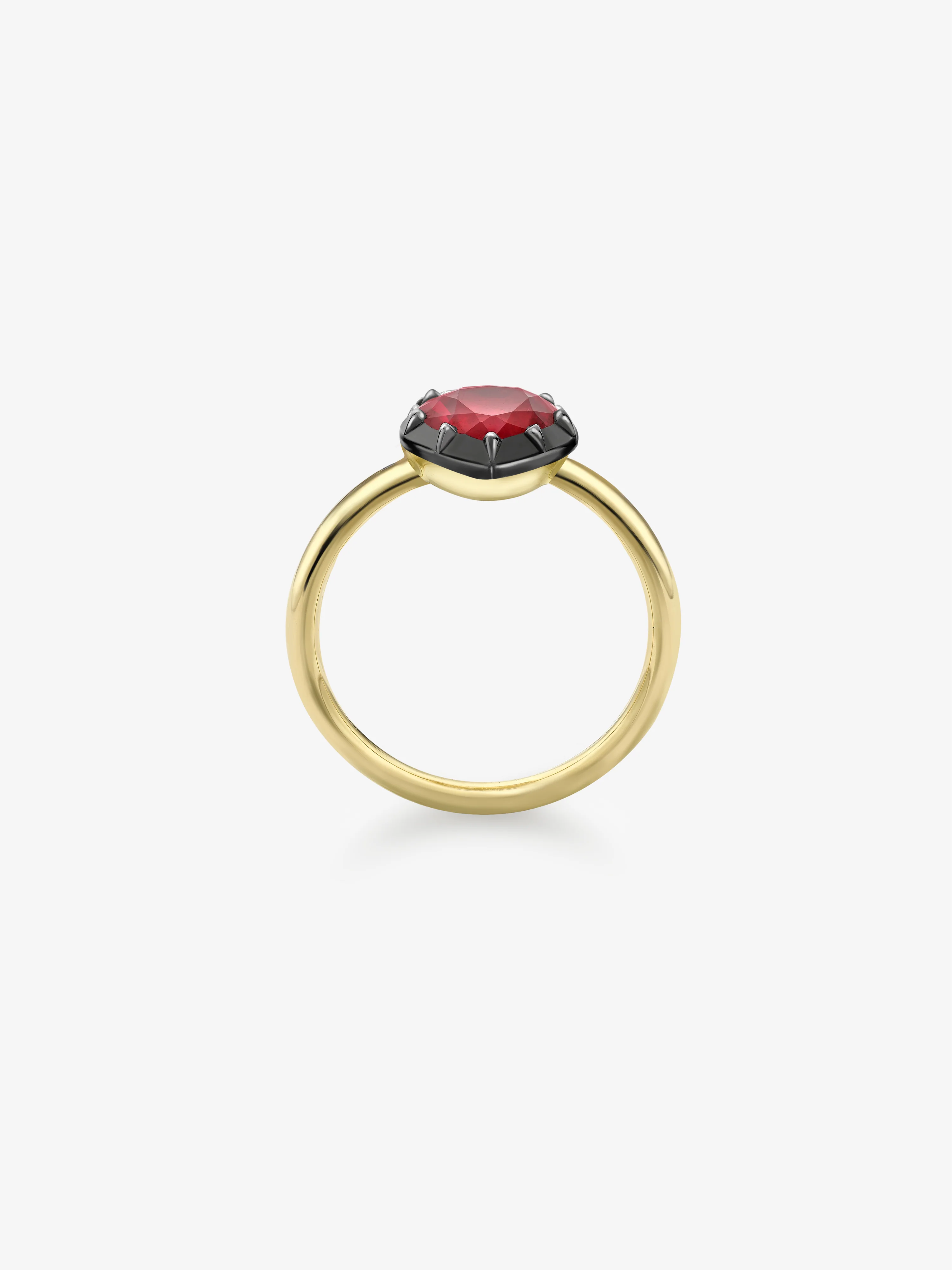 1.90ct Heart-Shaped Ruby Button Back Ring - Image 4