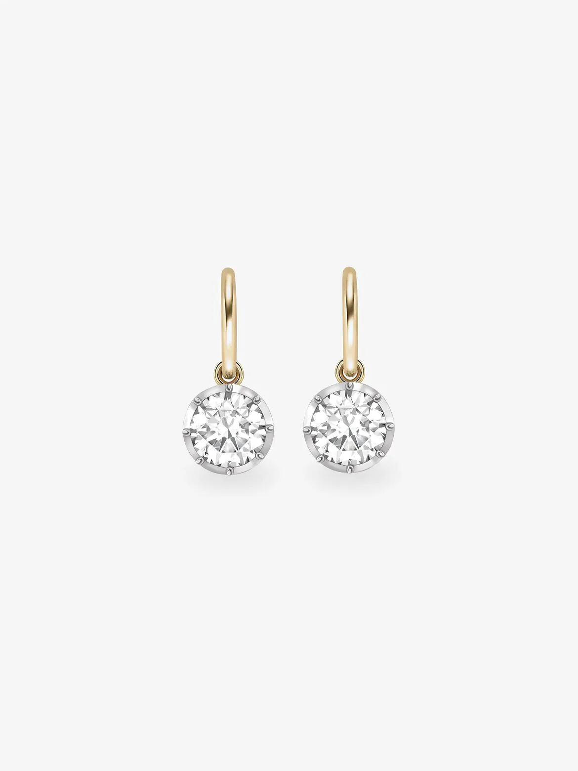 1ct Diamond & White Gold Gypset Hoop Earrings