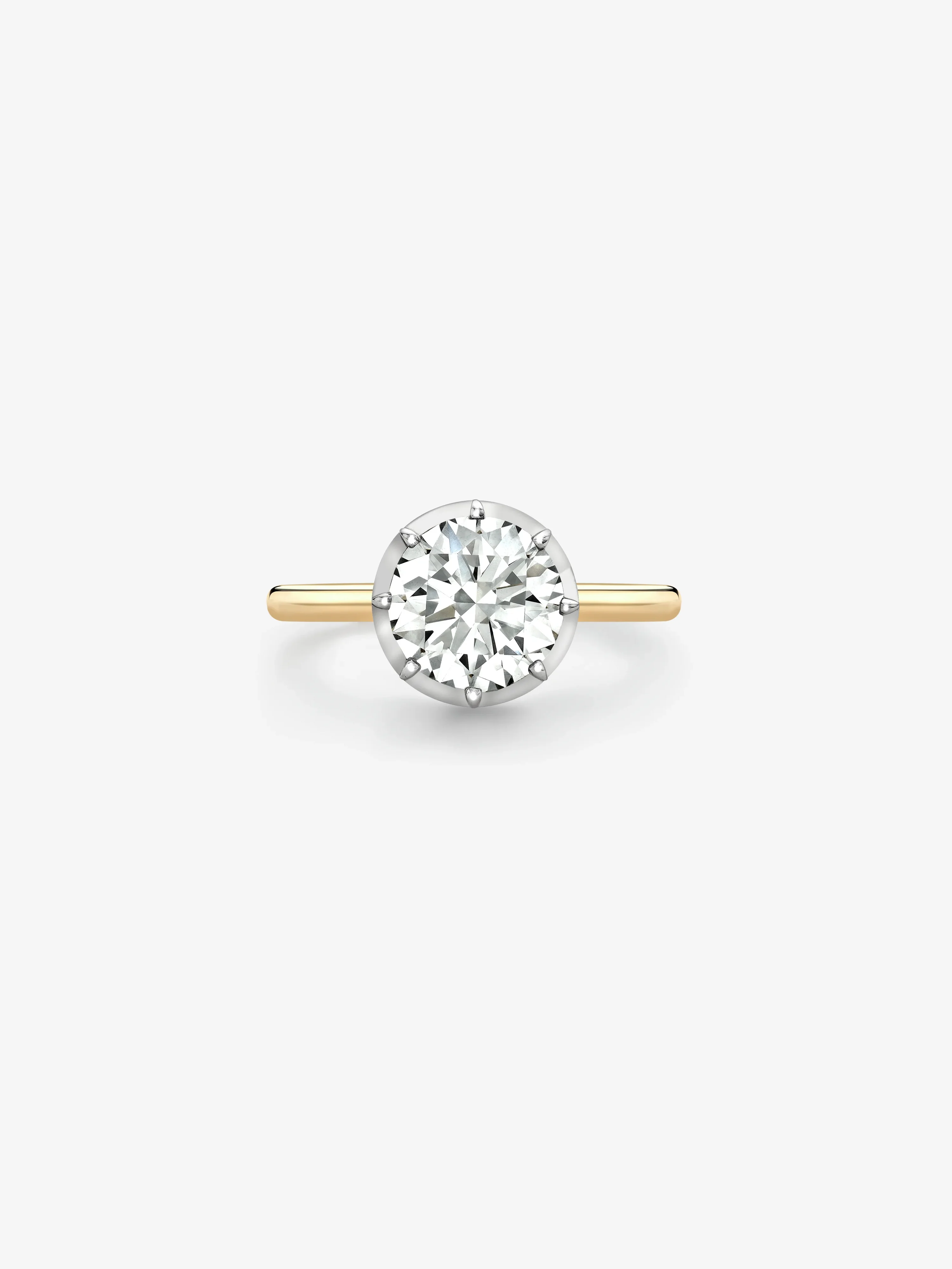 2.19ct Diamond & White Gold Button Back Ring