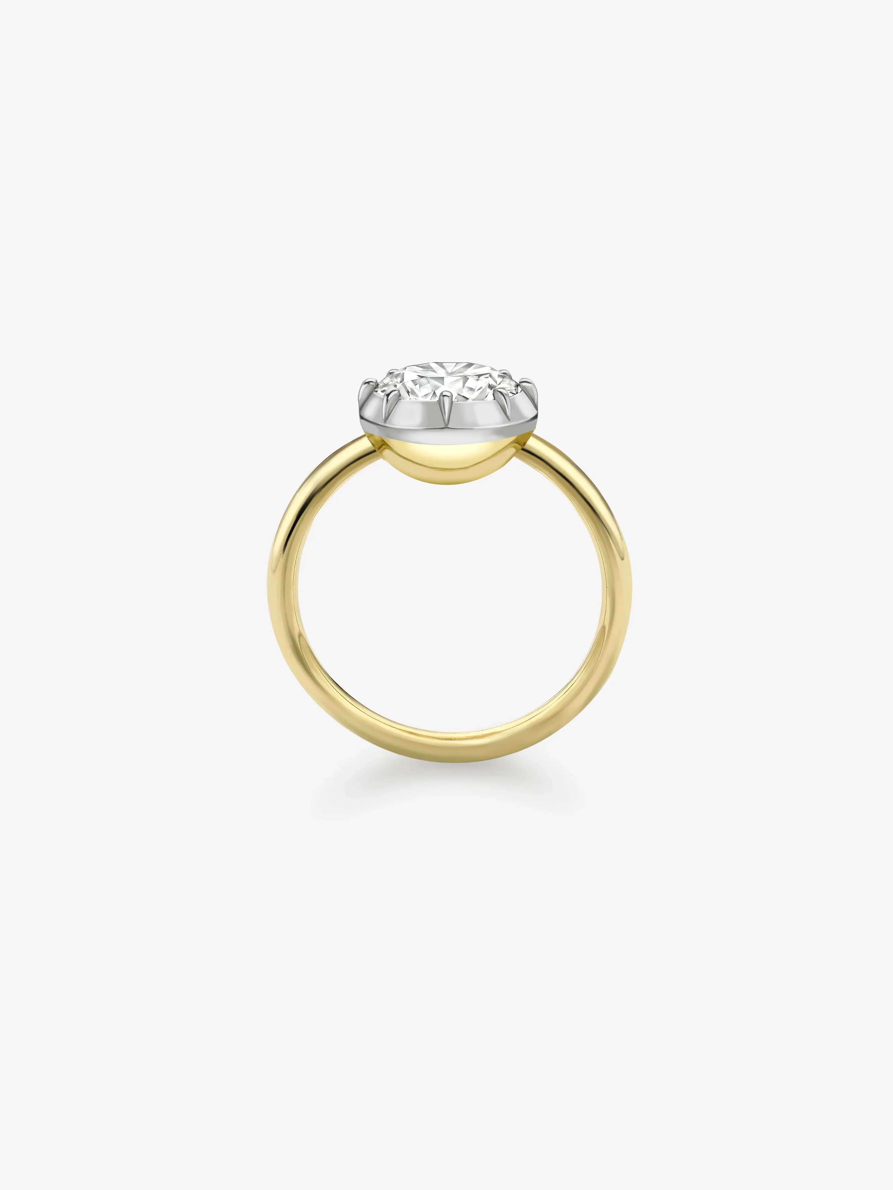 2.19ct Diamond & White Gold Button Back Ring - Image 4