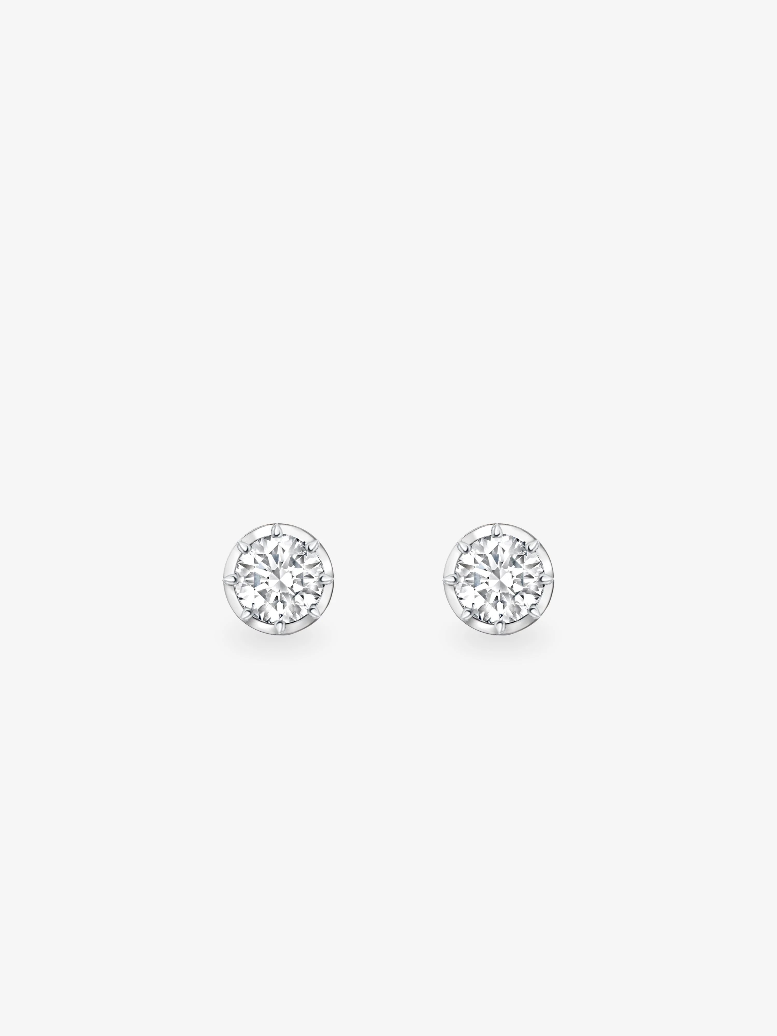 3ct Diamond & White Gold Stud Earrings