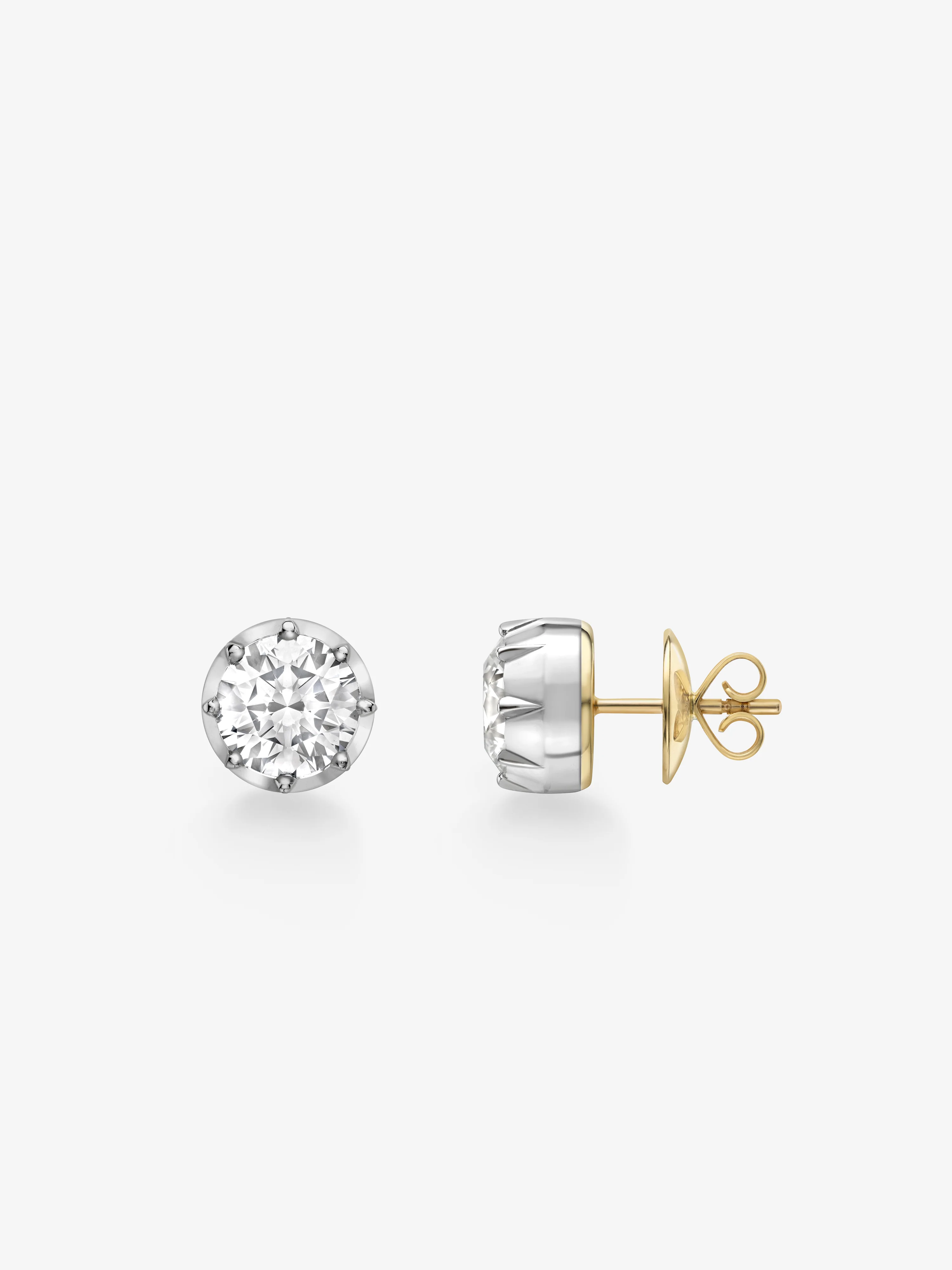 3ct Diamond & White Gold Stud Earrings - Image 2
