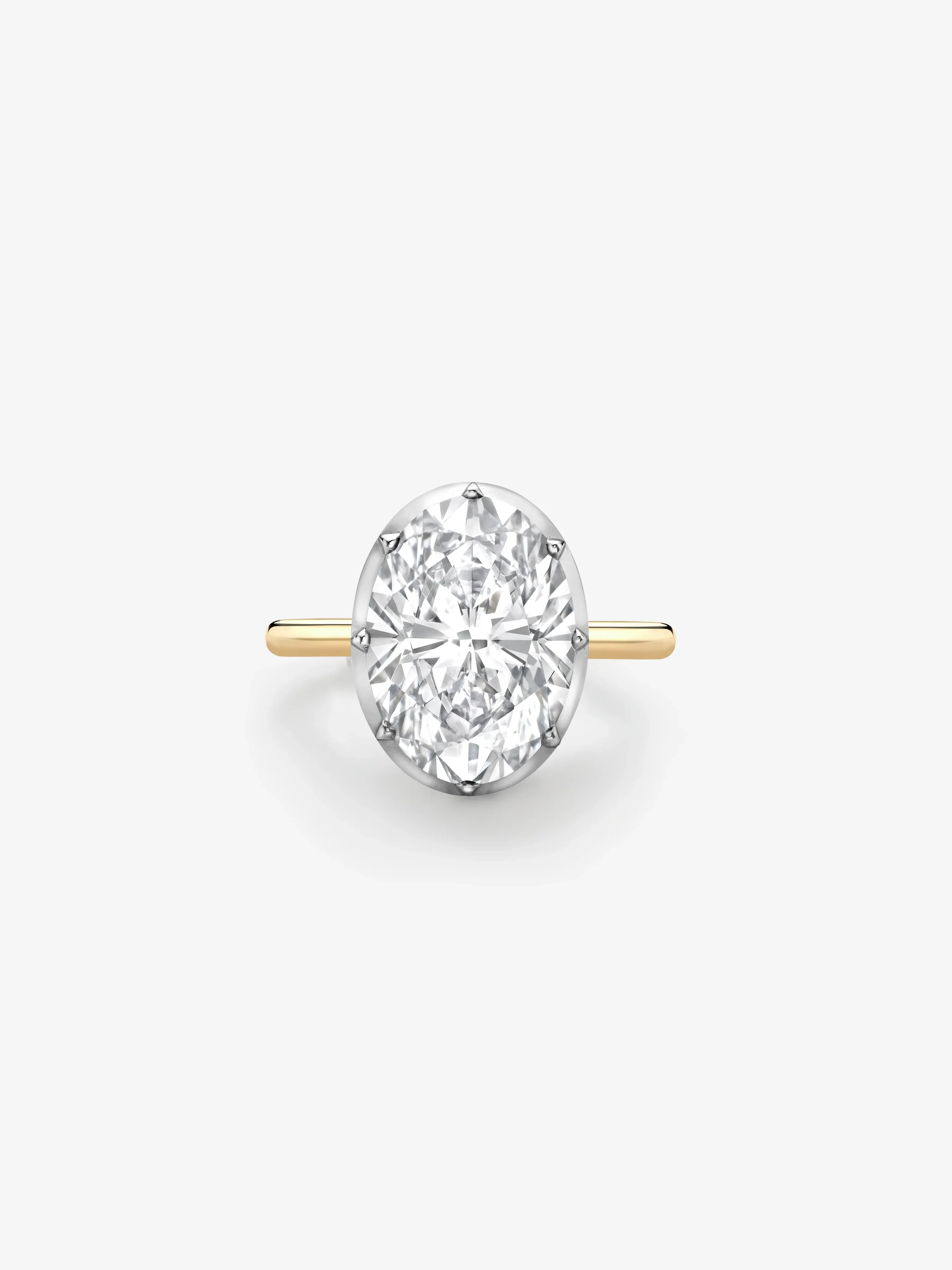 6.06ct Oval Diamond Button Back Ring