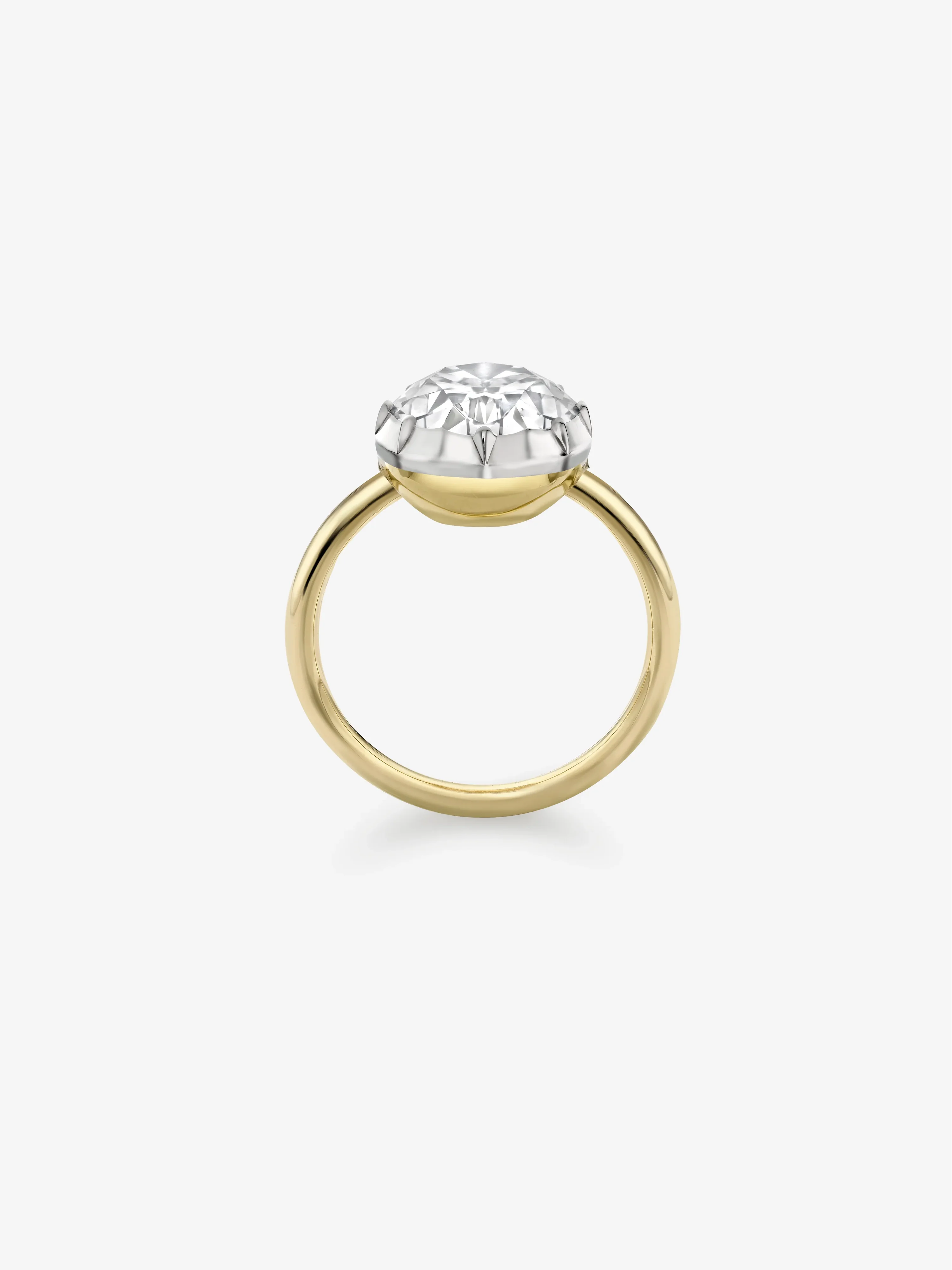 6.06ct Oval Diamond Button Back Ring - Image 4
