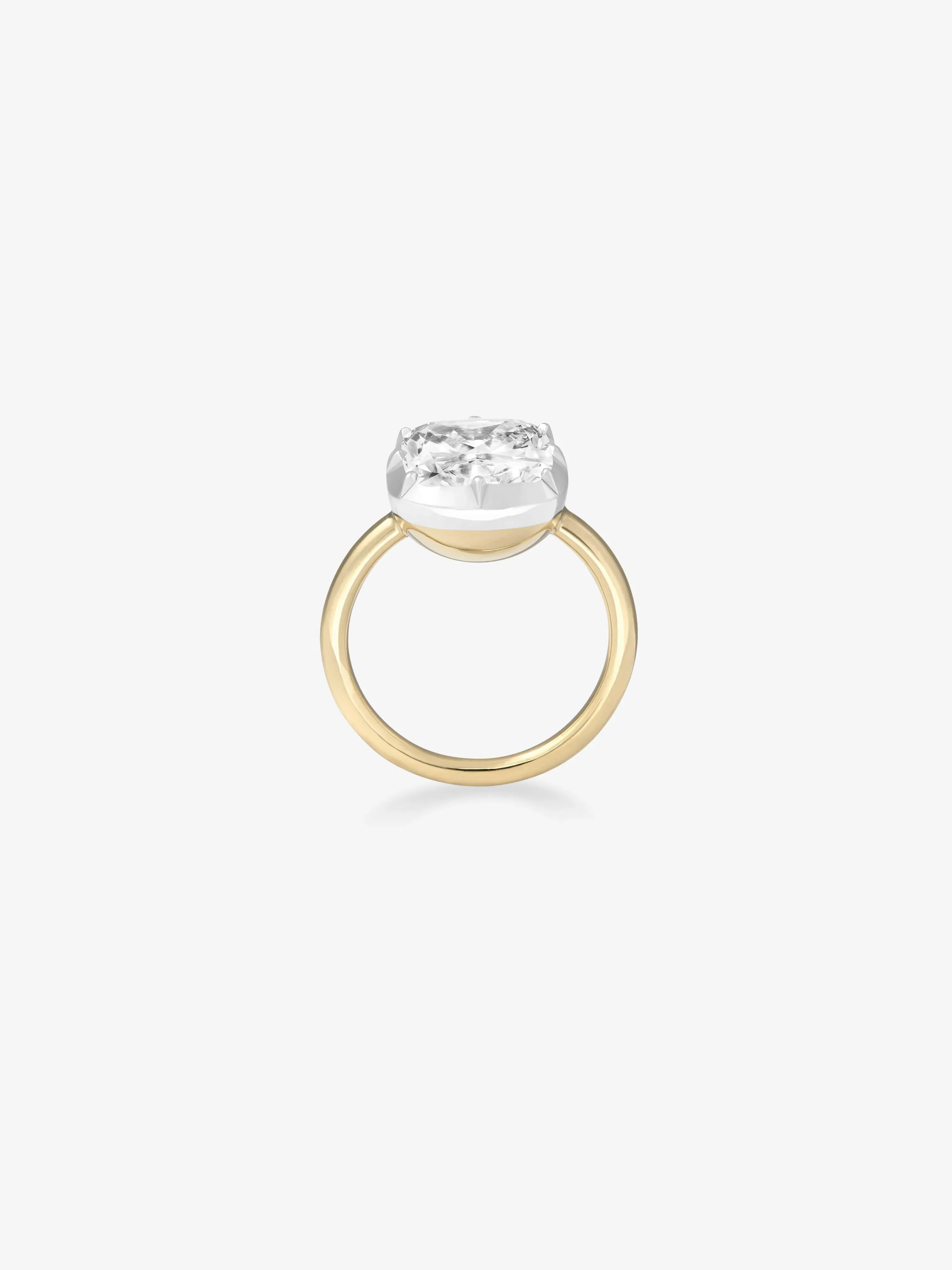7.01ct Cushion Diamond Button Back Ring - Image 4