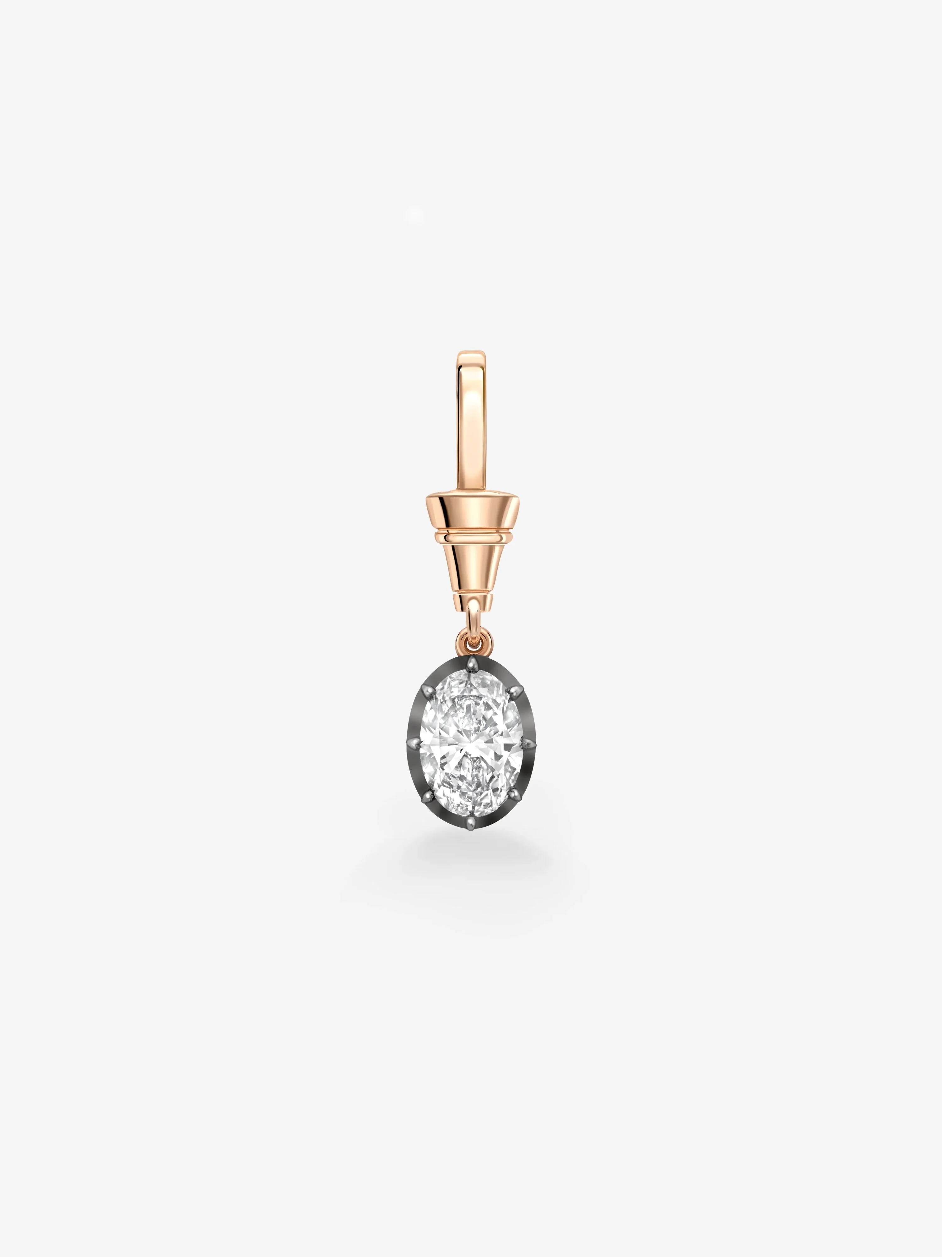 Ball n Chain 1.50ct Oval Diamond Pendant