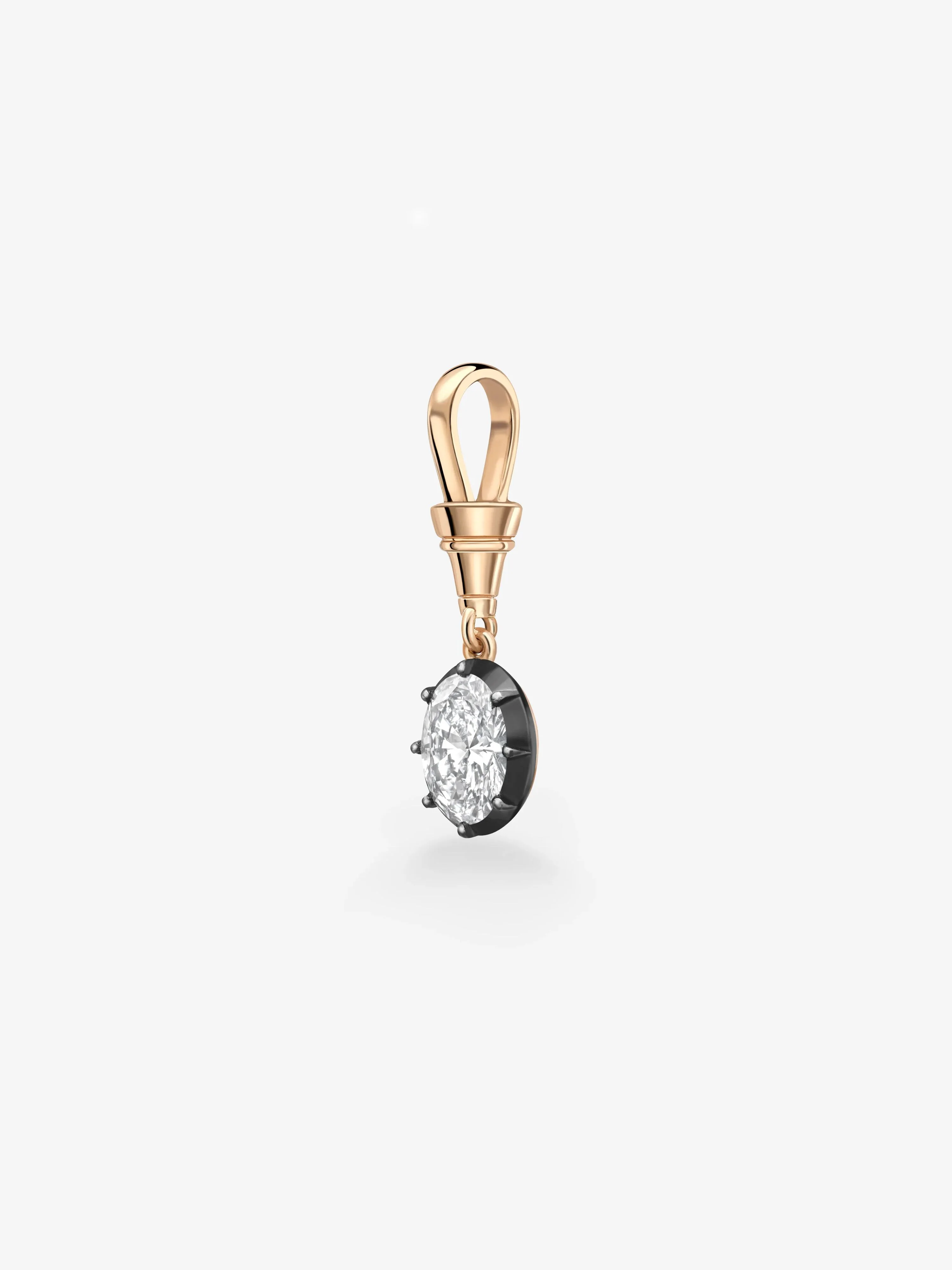 Ball n Chain 1.50ct Oval Diamond Pendant - Image 3
