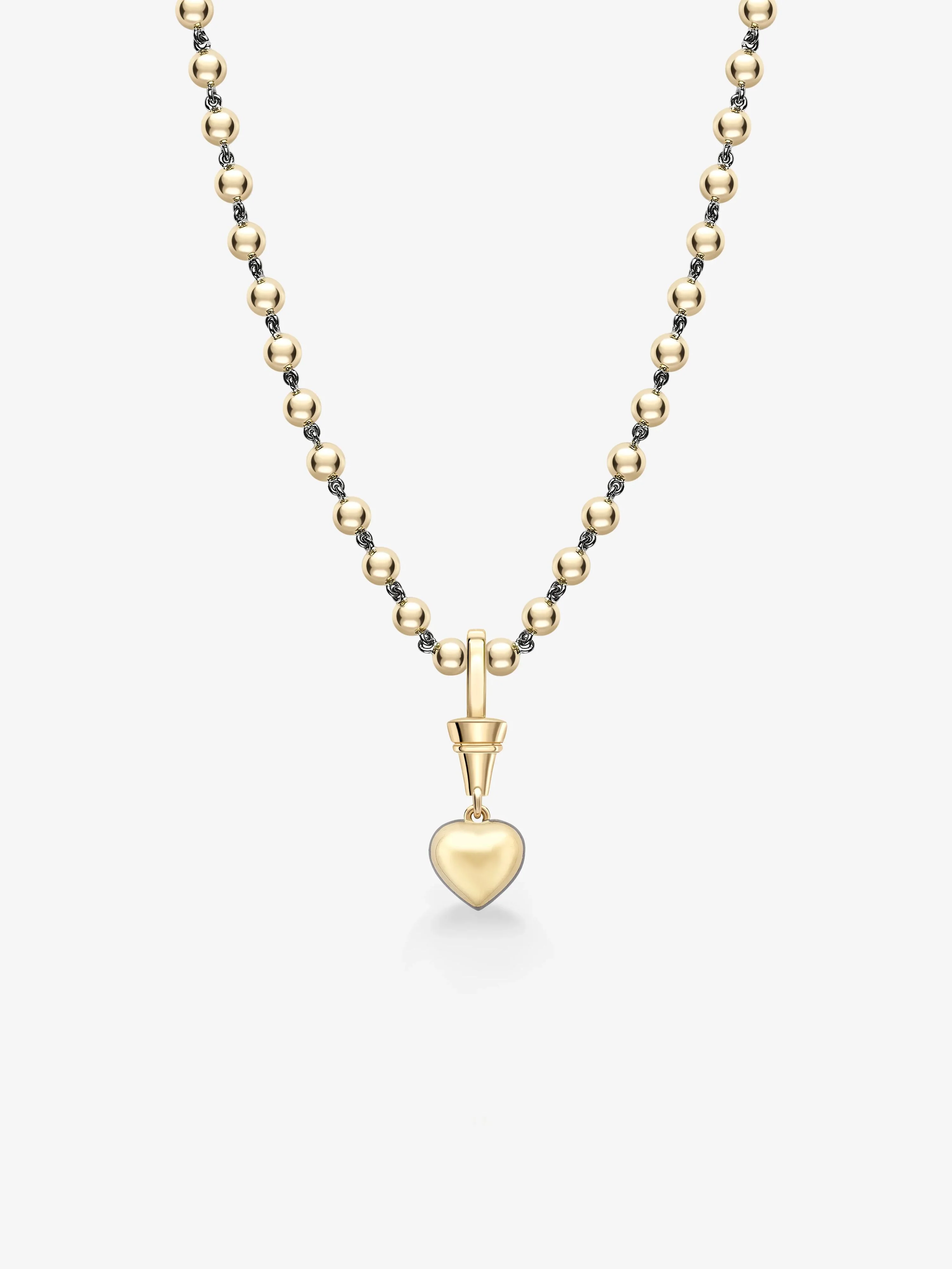 Ball n Chain 1.52ct Heart-Shaped Diamond Pendant - Image 4