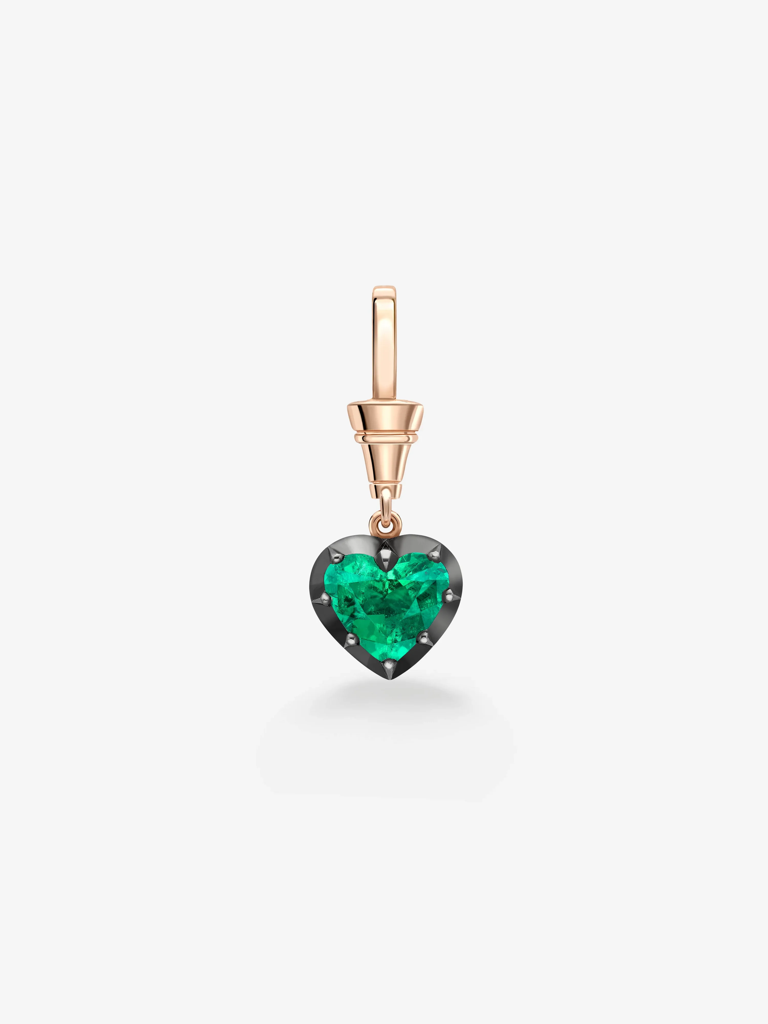 Ball n Chain 1.96ct Heart-Shaped Emerald Pendant
