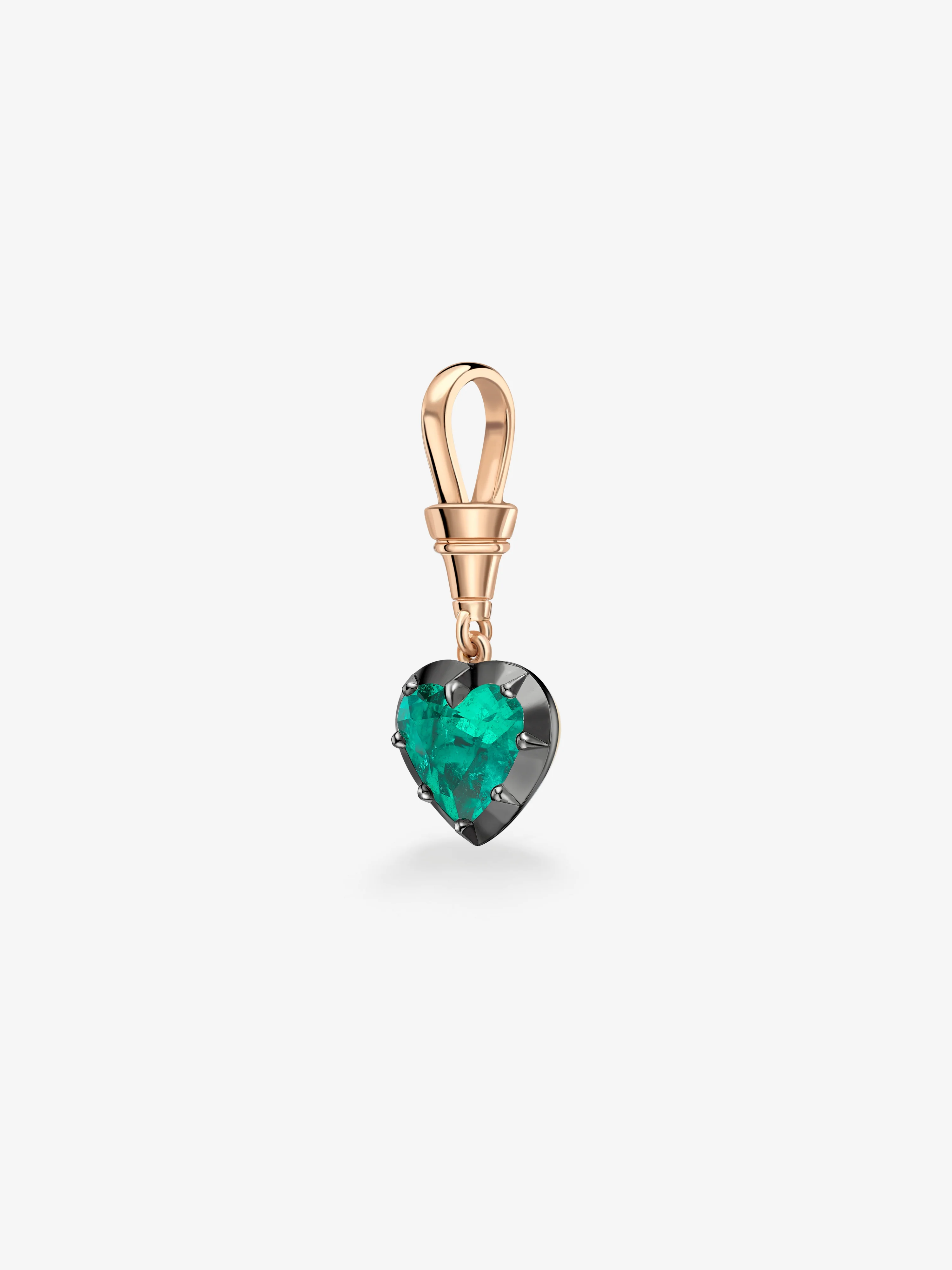 Ball n Chain 1.96ct Heart-Shaped Emerald Pendant - Image 2