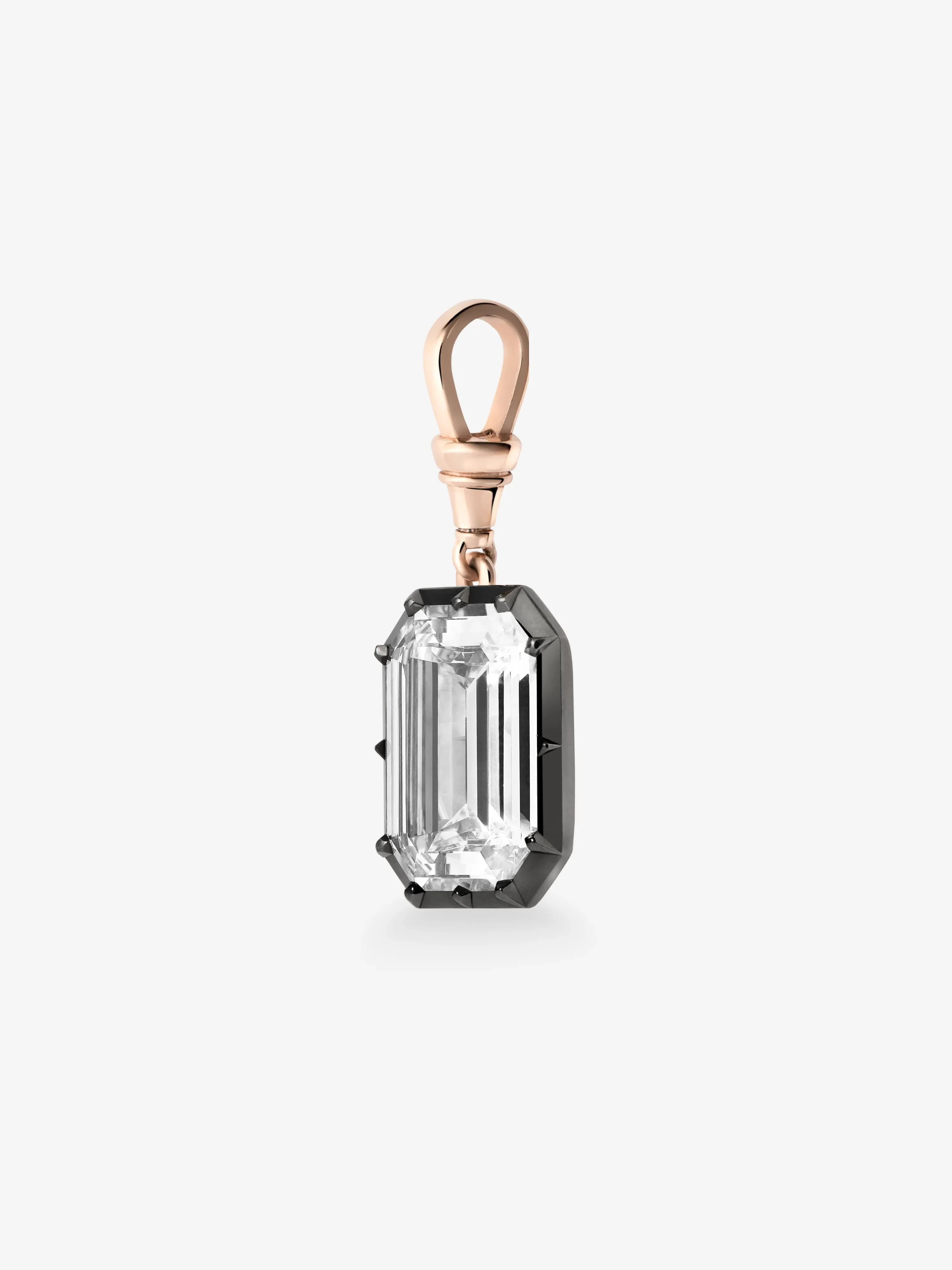 Ball n Chain 11.83ct Emerald Cut Diamond Pendant - Image 5