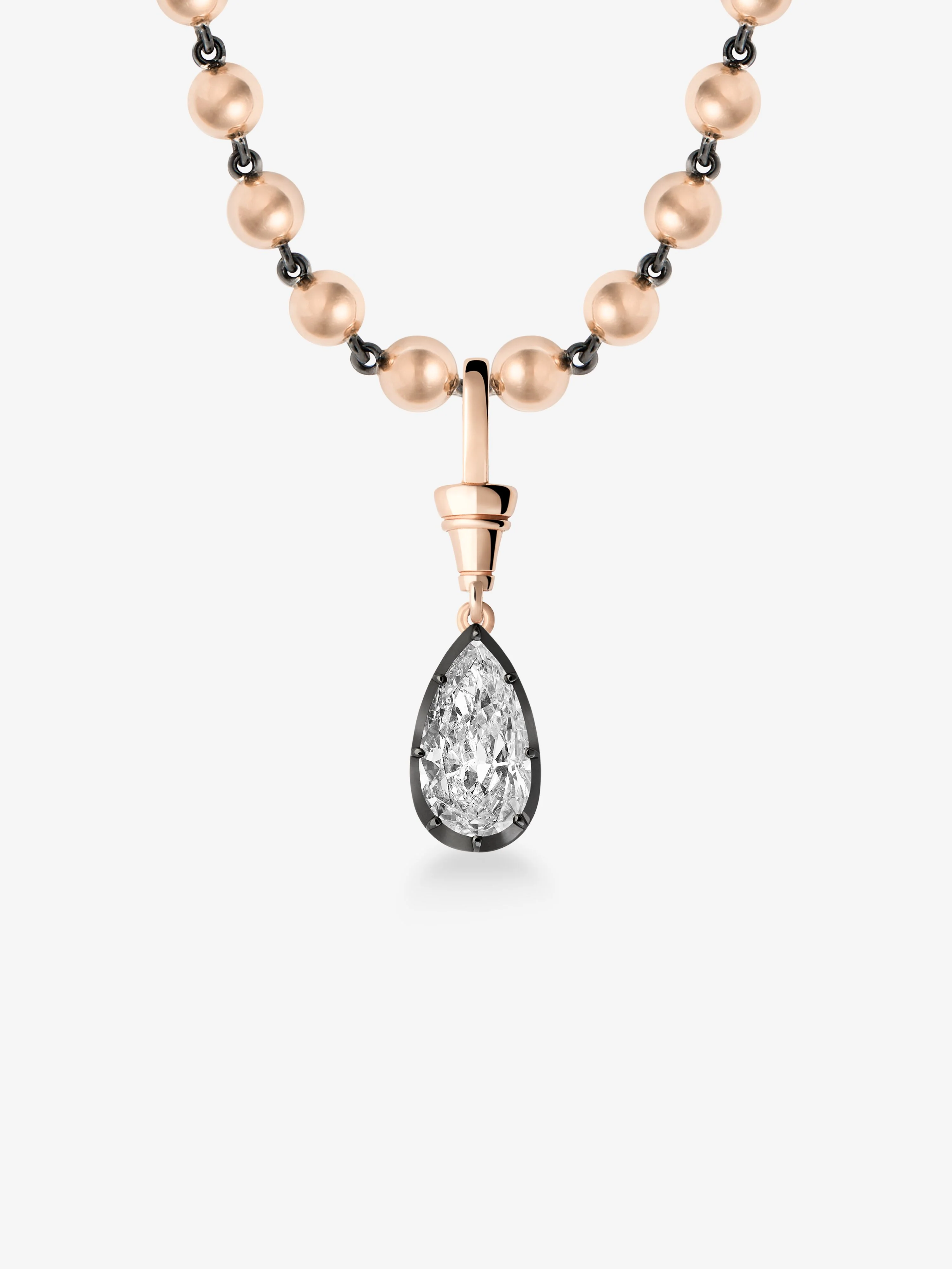 Ball n Chain 2.50ct Pear Shaped Diamond Pendant - Image 2