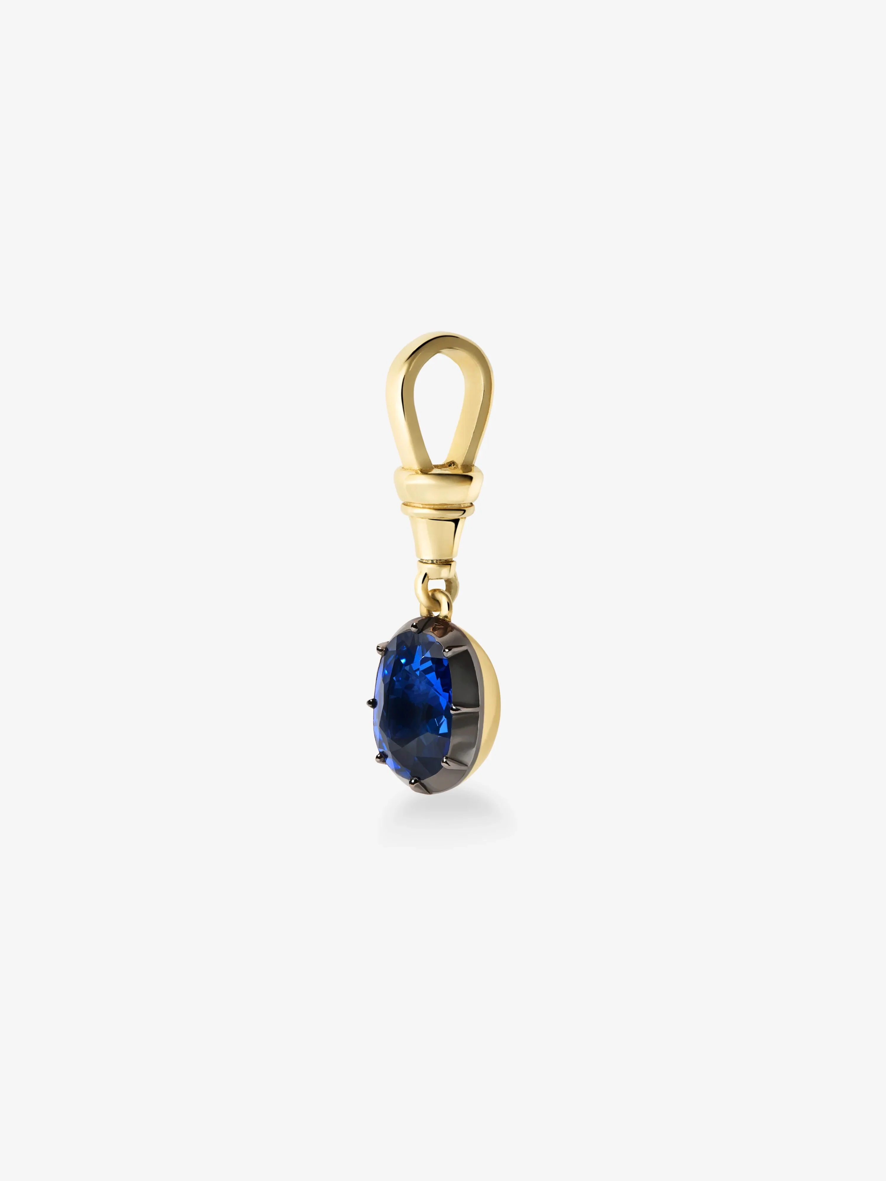 Ball n Chain 2.56ct Oval Cut Sapphire Pendant - Image 4