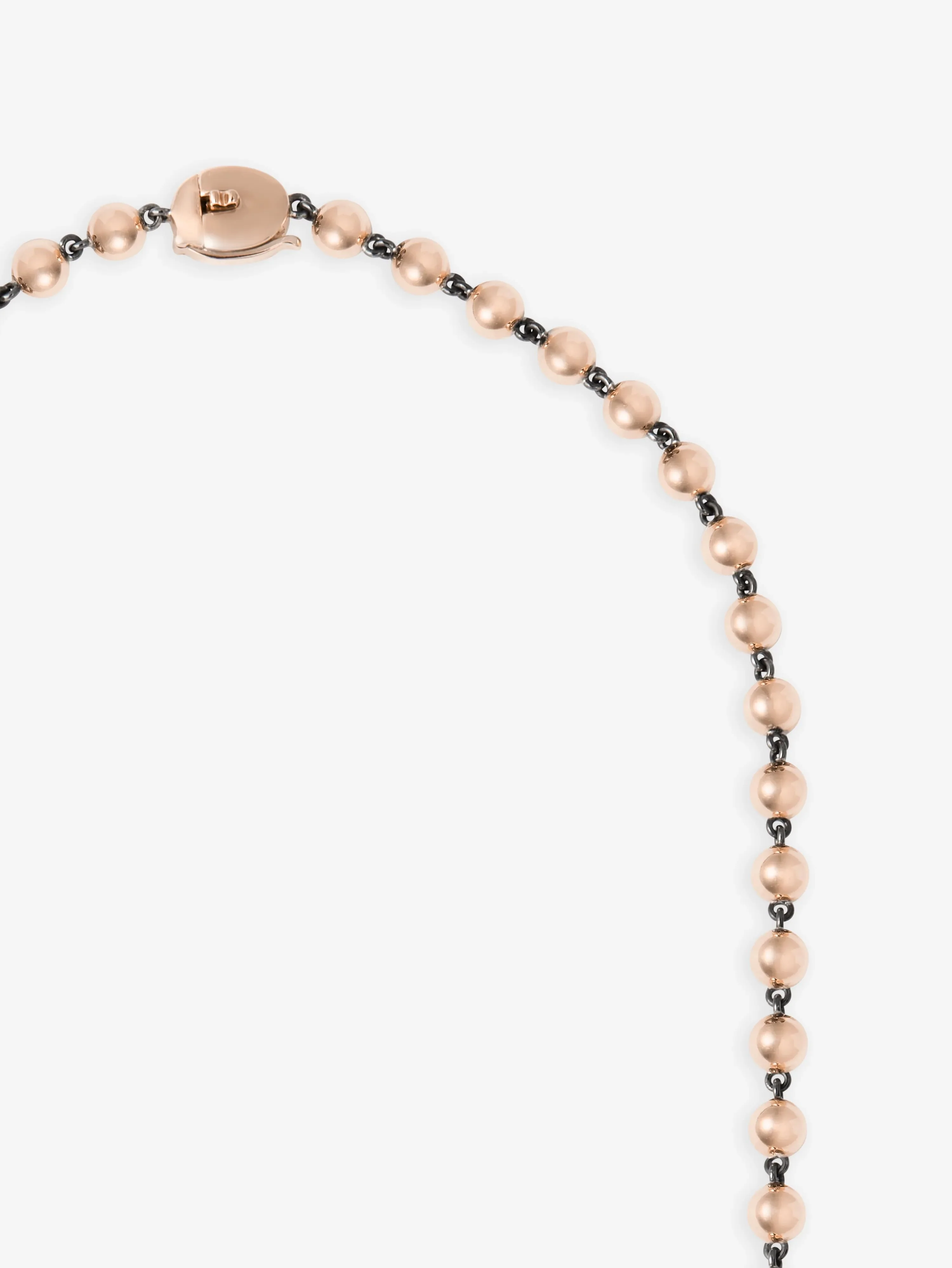 Ball n Chain Rose Gold 21" Necklace - Image 4