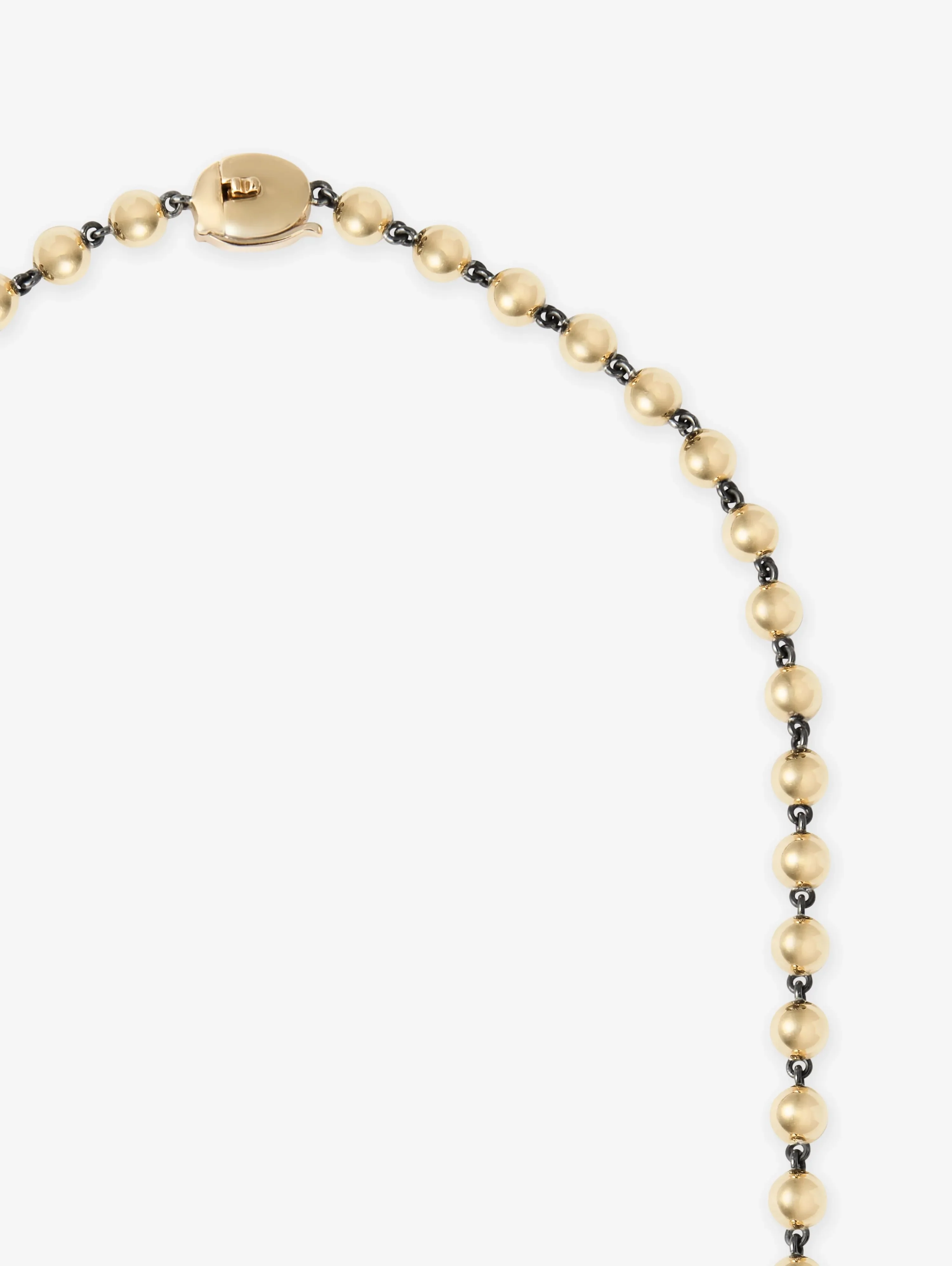 Ball n Chain Yellow Gold 21" Necklace - Image 4