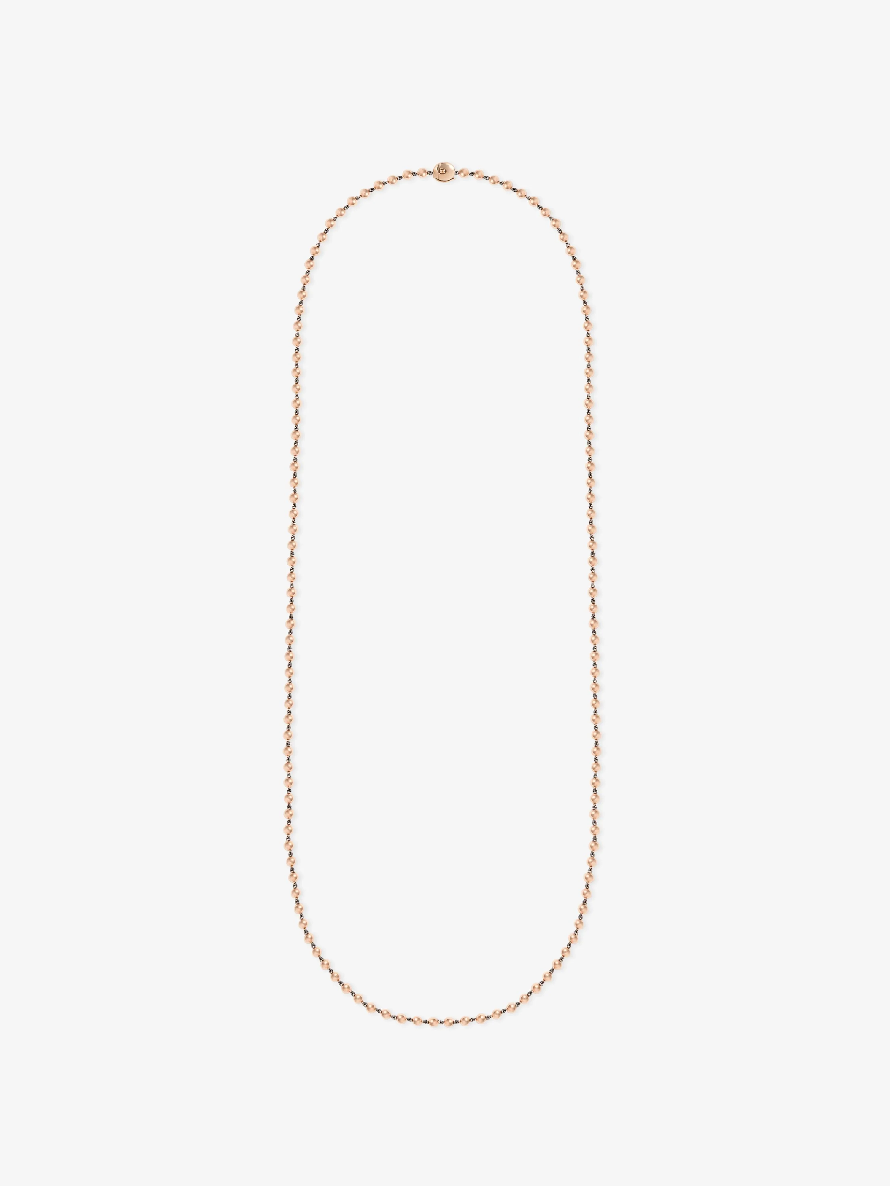Ball n Chain Rose Gold 36" Necklace