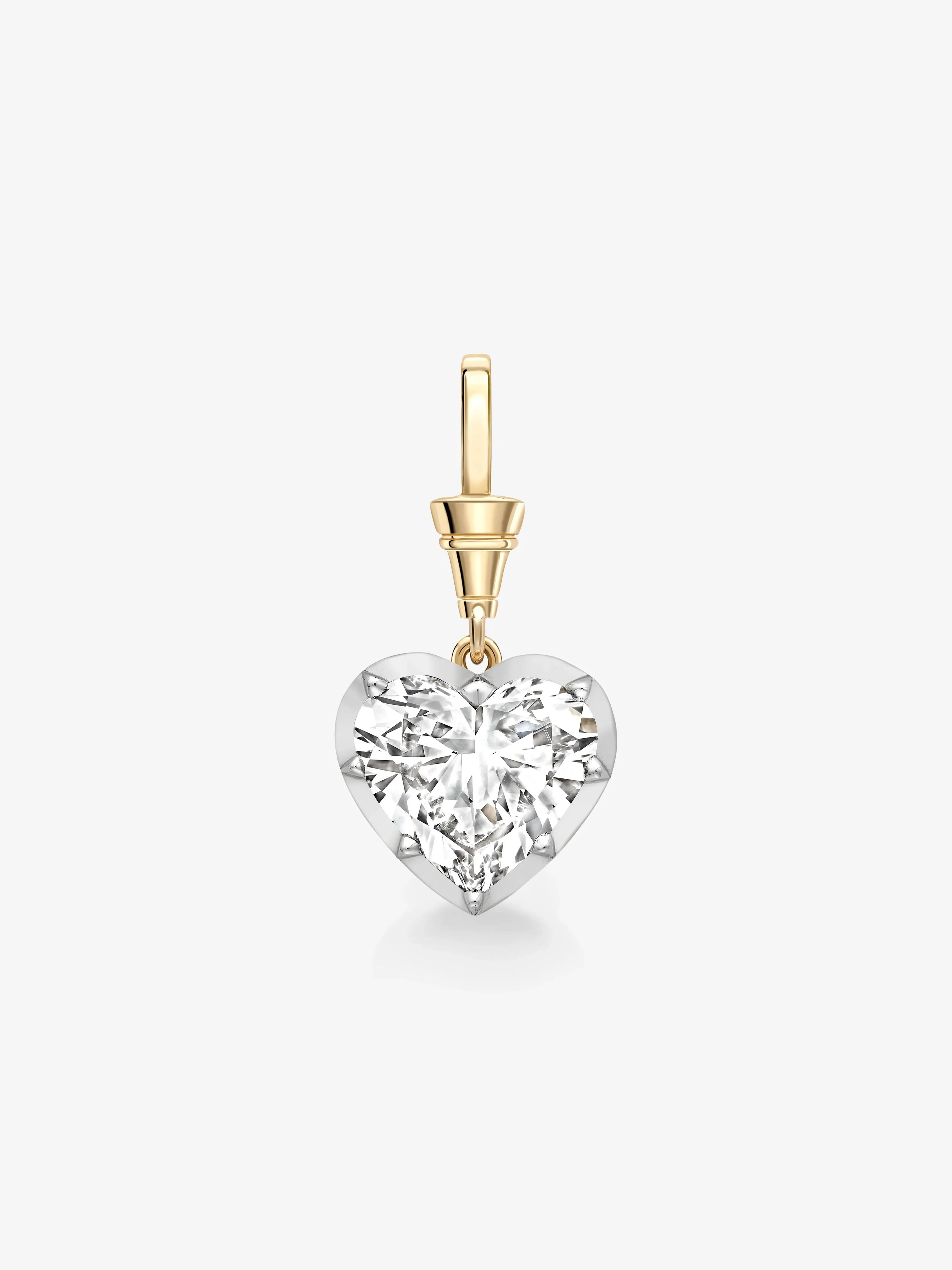 Ball n Chain 7.59ct Heart-Shaped Diamond Pendant