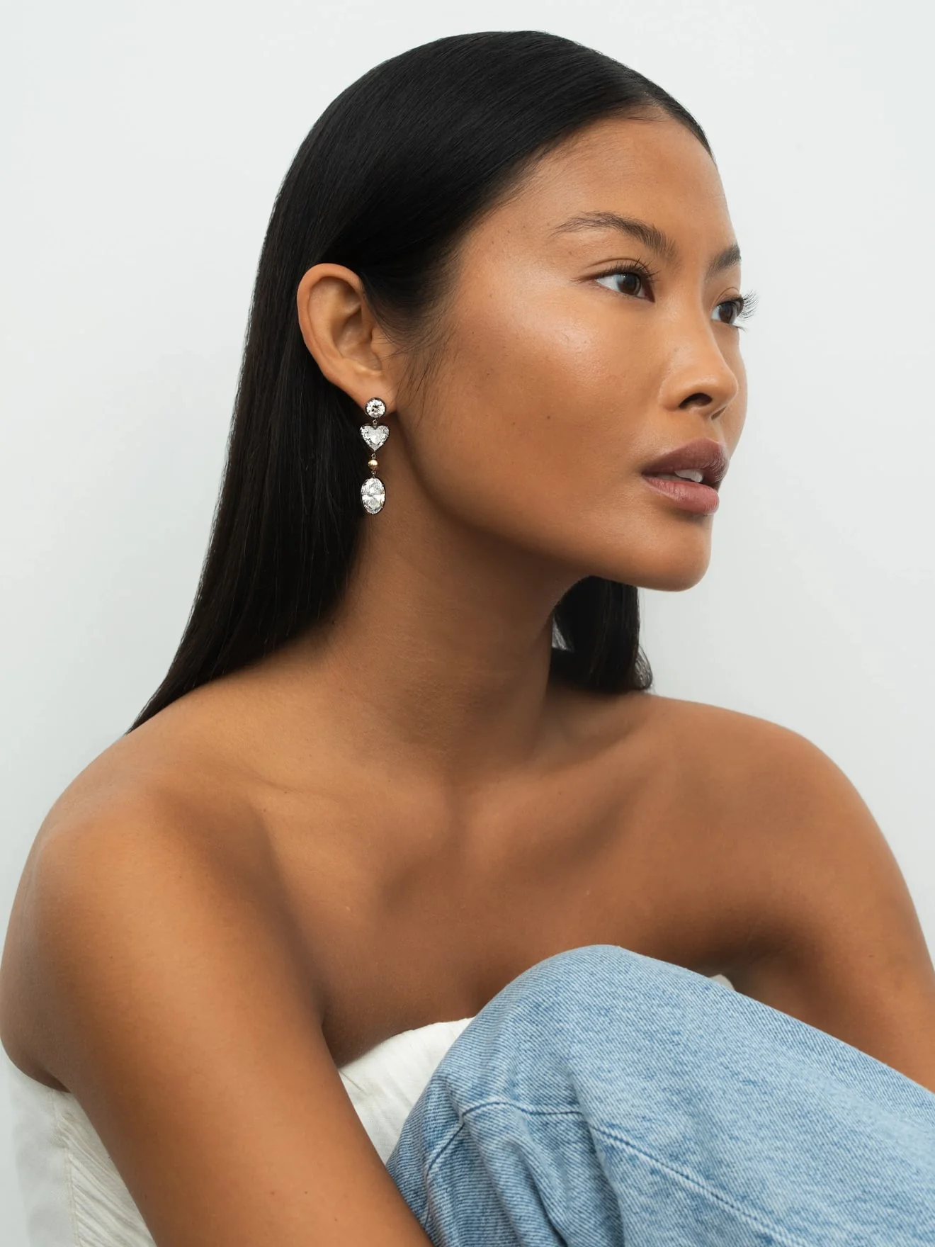 Ball n Chain Multi-Shape Diamond Earrings - Image 3