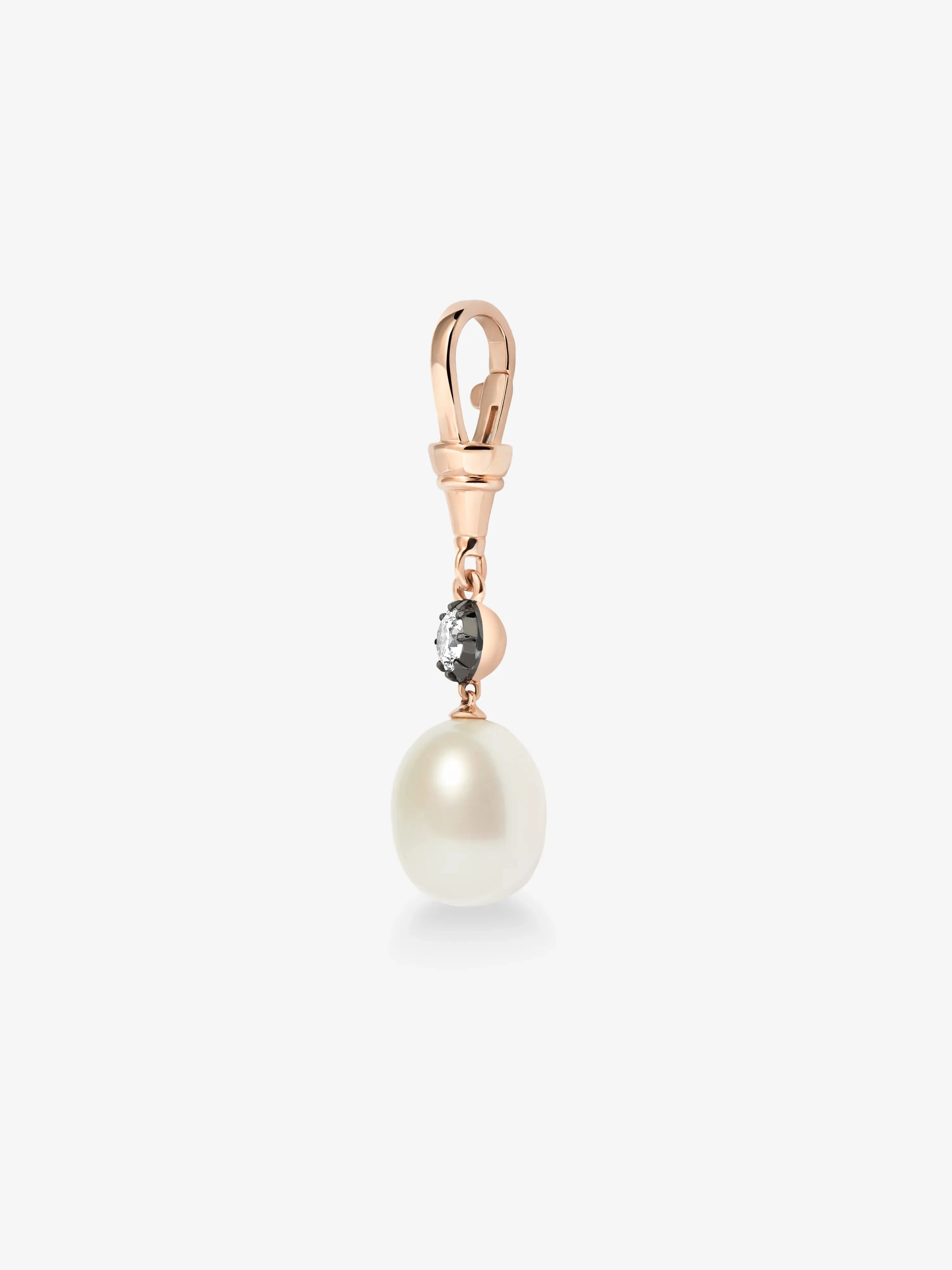 Ball n Chain Pearl & 0.40ct Diamond Pendant - Image 5