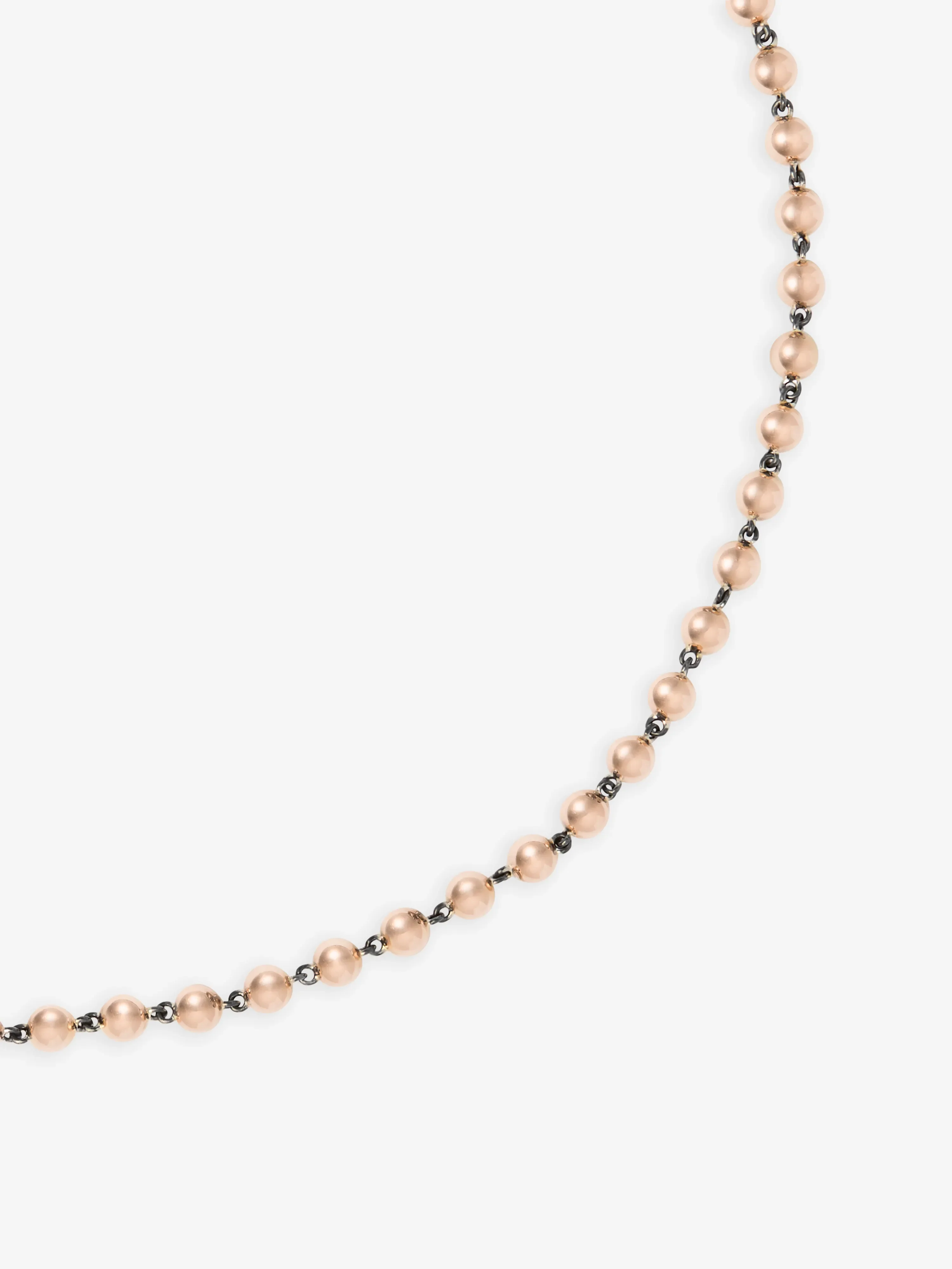 Ball n Chain Rose Gold 18" Necklace - Image 2
