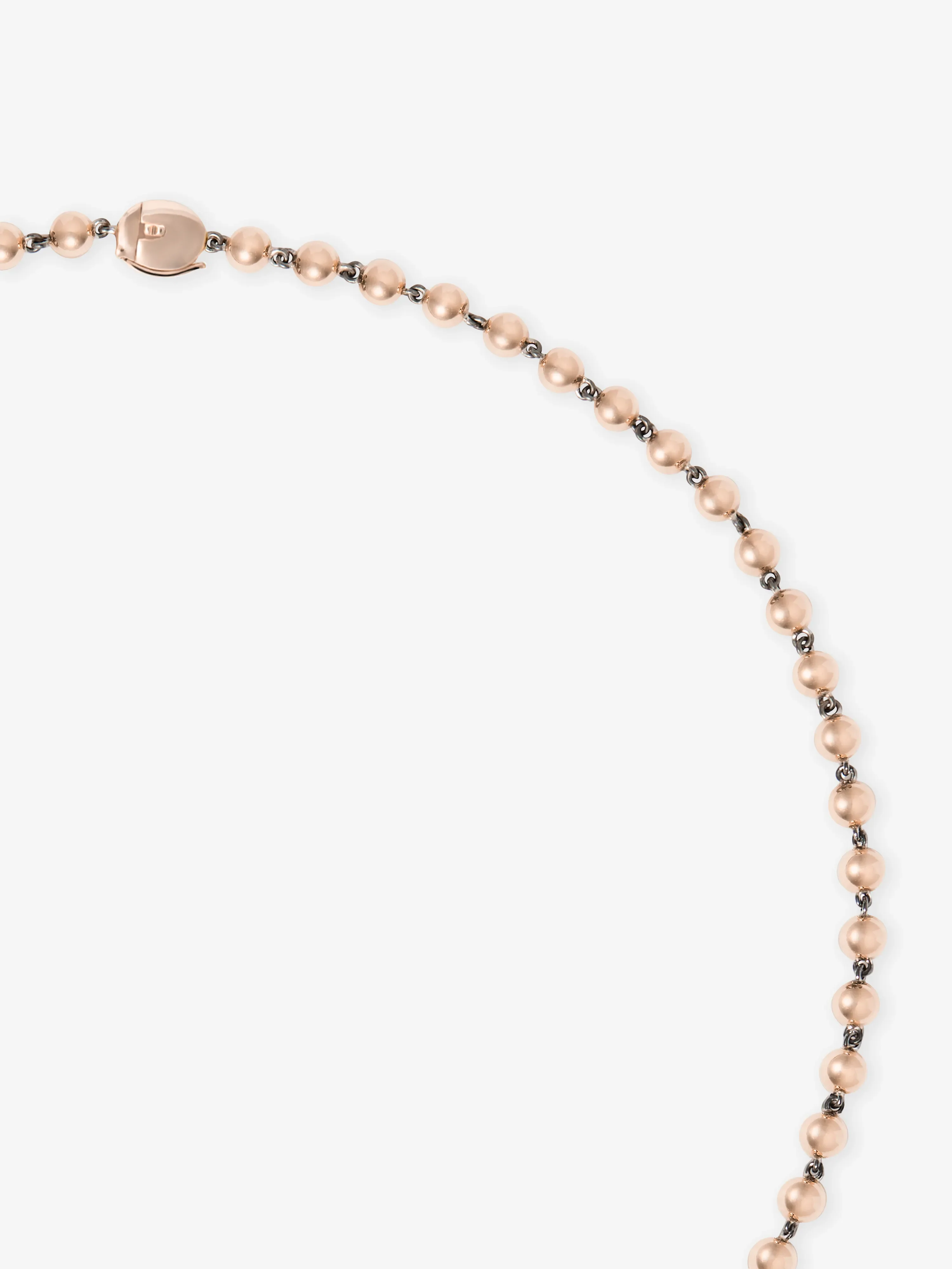 Ball n Chain Rose Gold 18" Necklace - Image 4