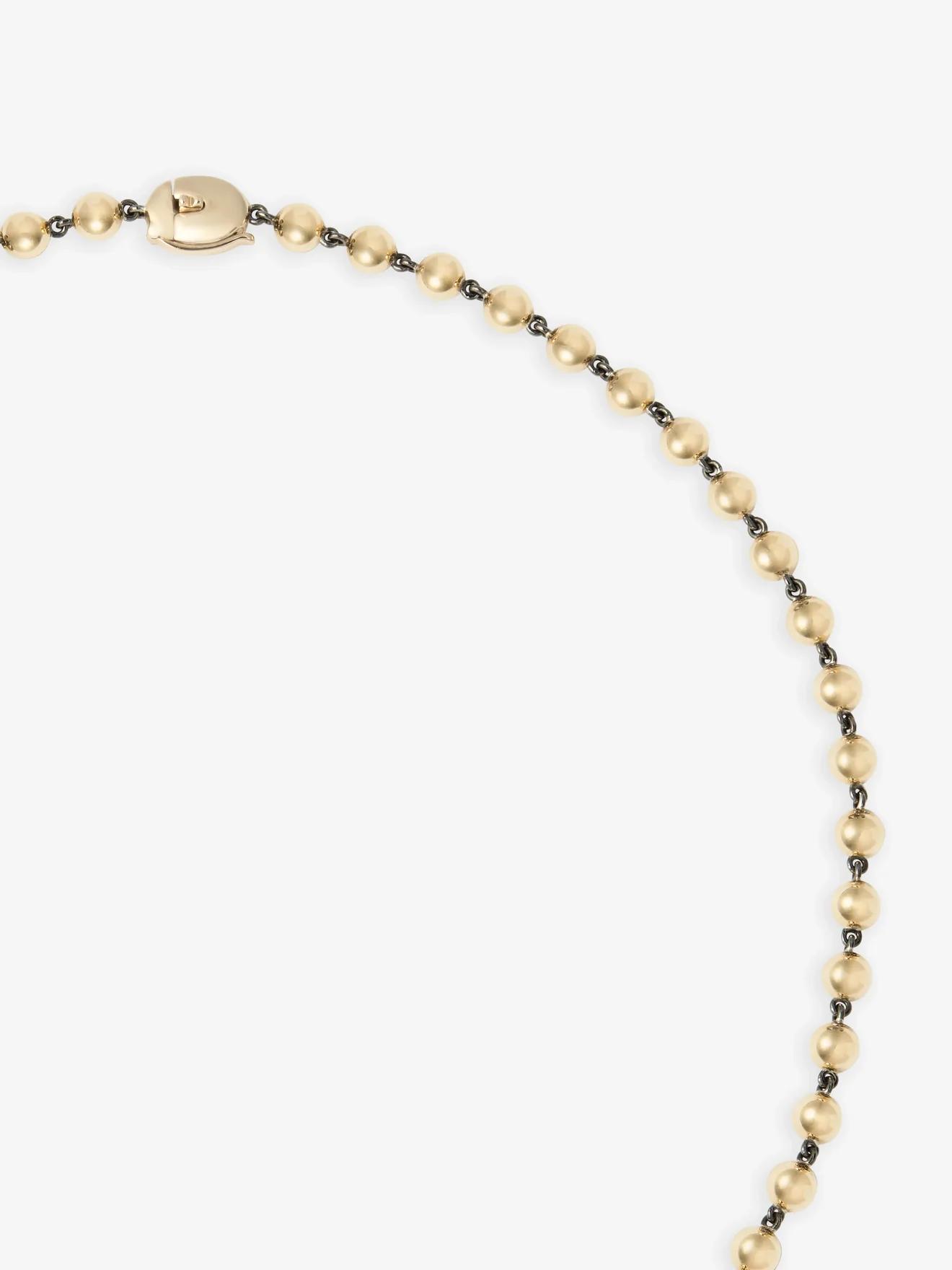 Ball n Chain Yellow Gold 18" Necklace - Image 2