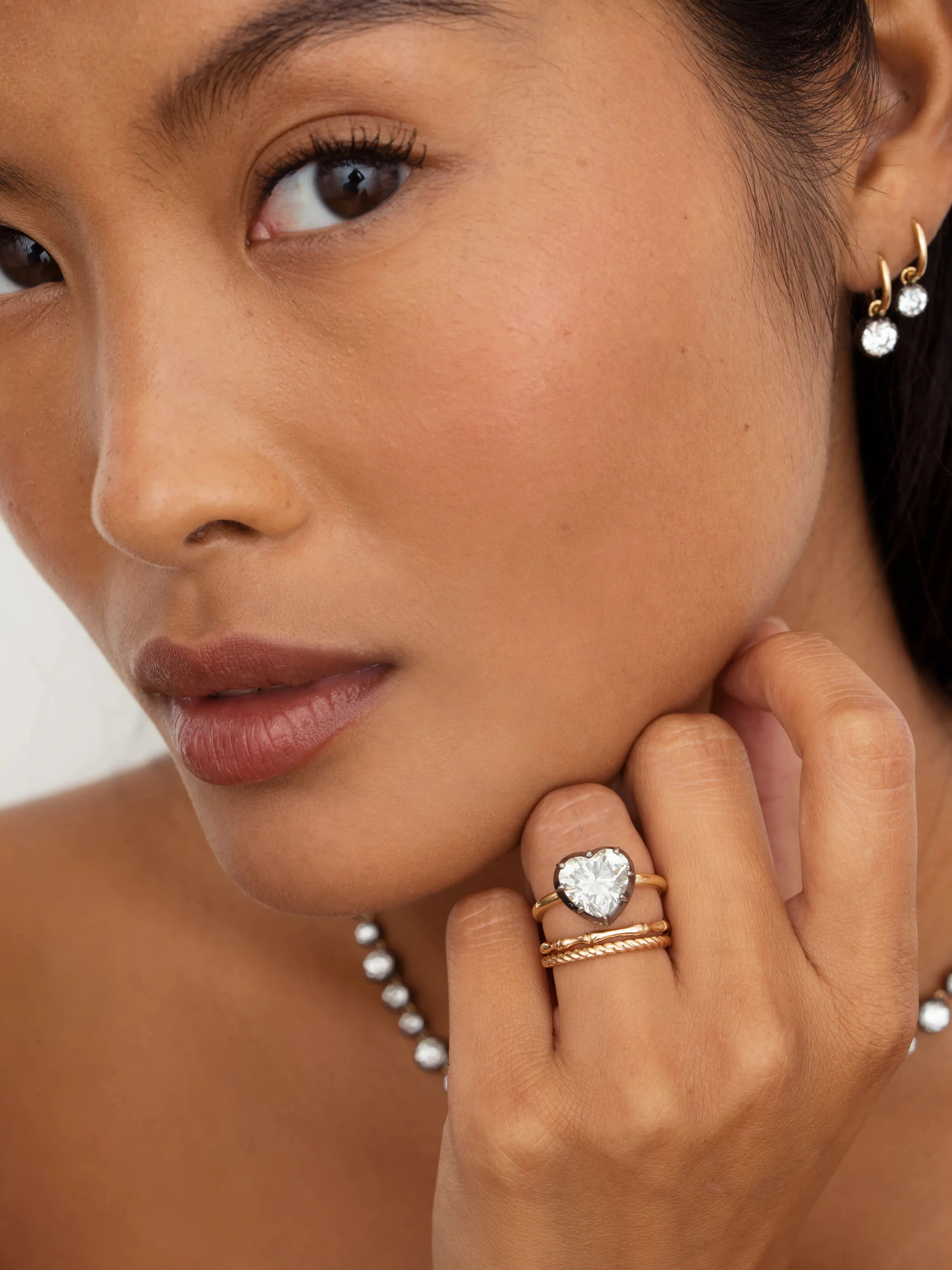 Bamboo Wide Rose Gold Band - Image 3