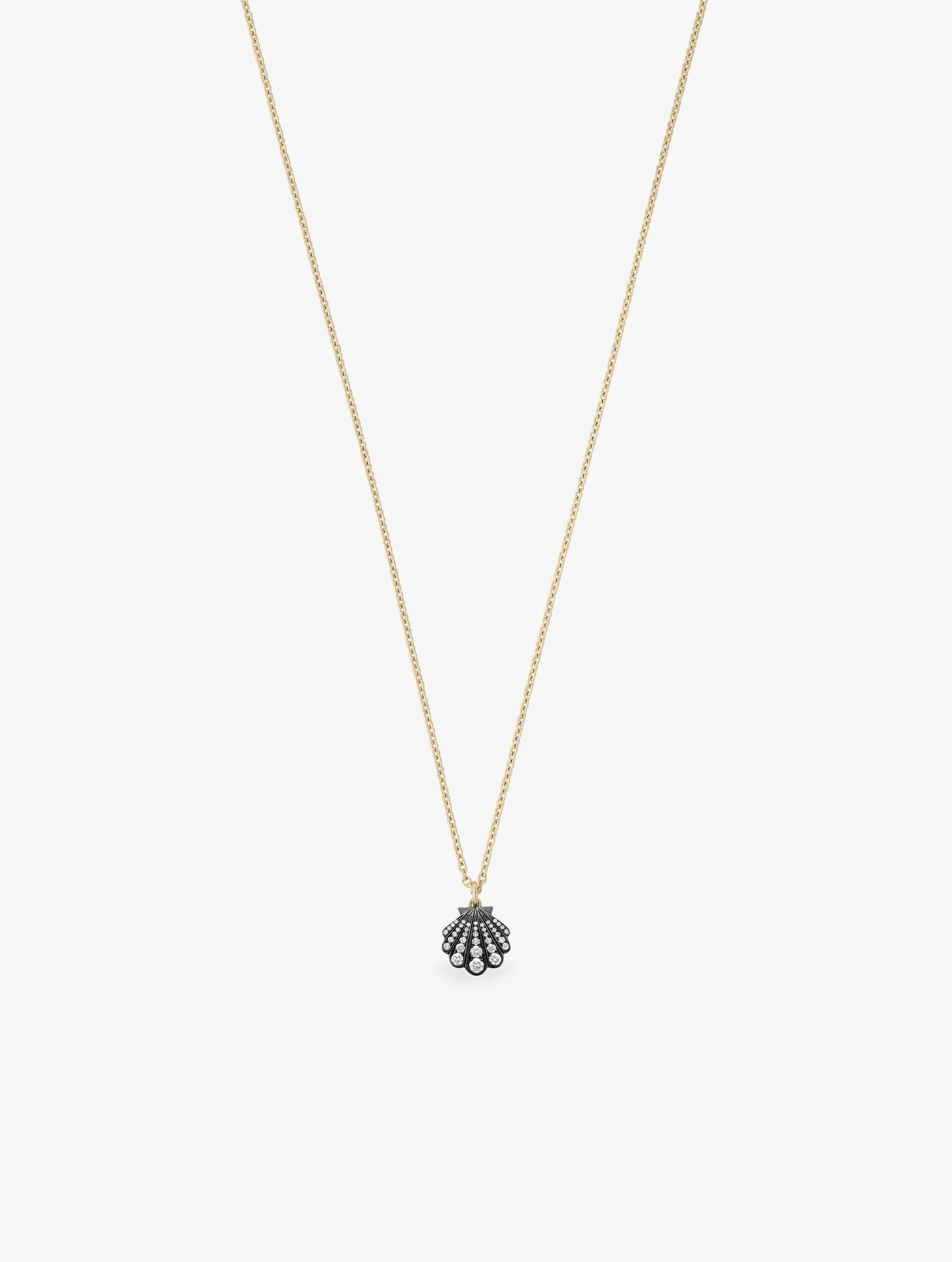 Beaches Mini Shell Diamond Necklace - Image 2