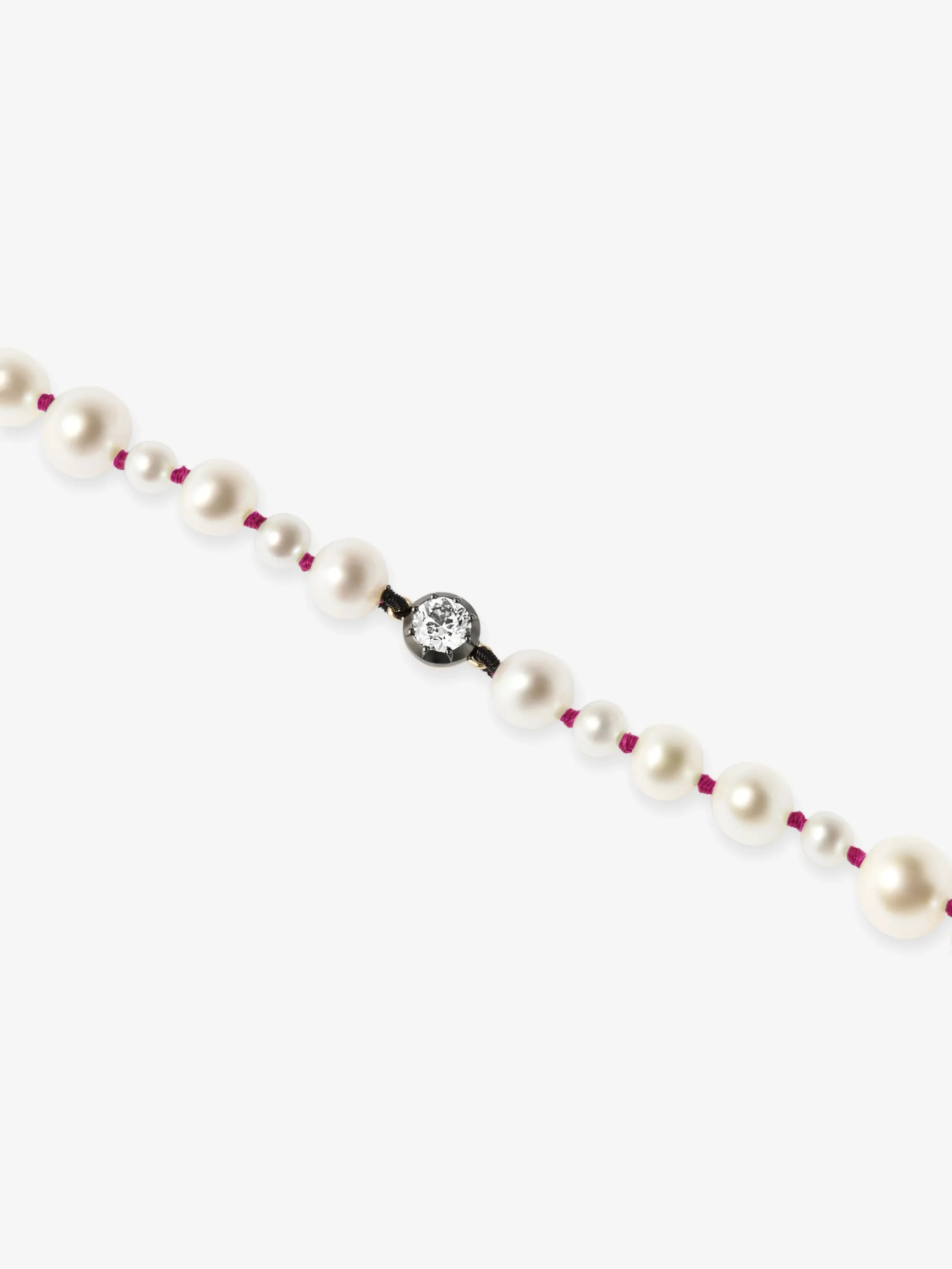 Beaches Pearl & 0.40ct Diamond Pink Thread Bracelet - Image 3