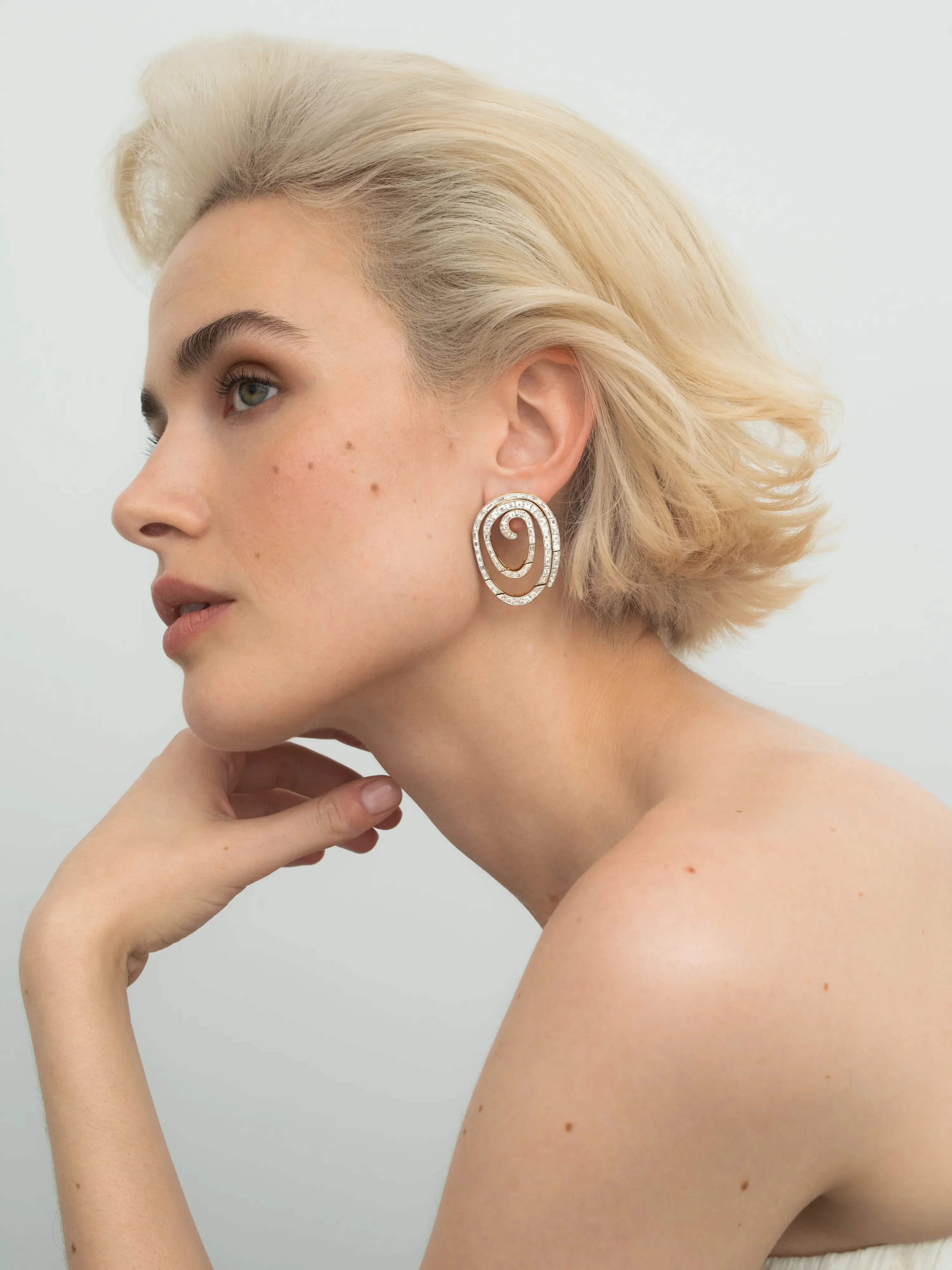 Carmela Diamond Spiral Earrings - Image 3