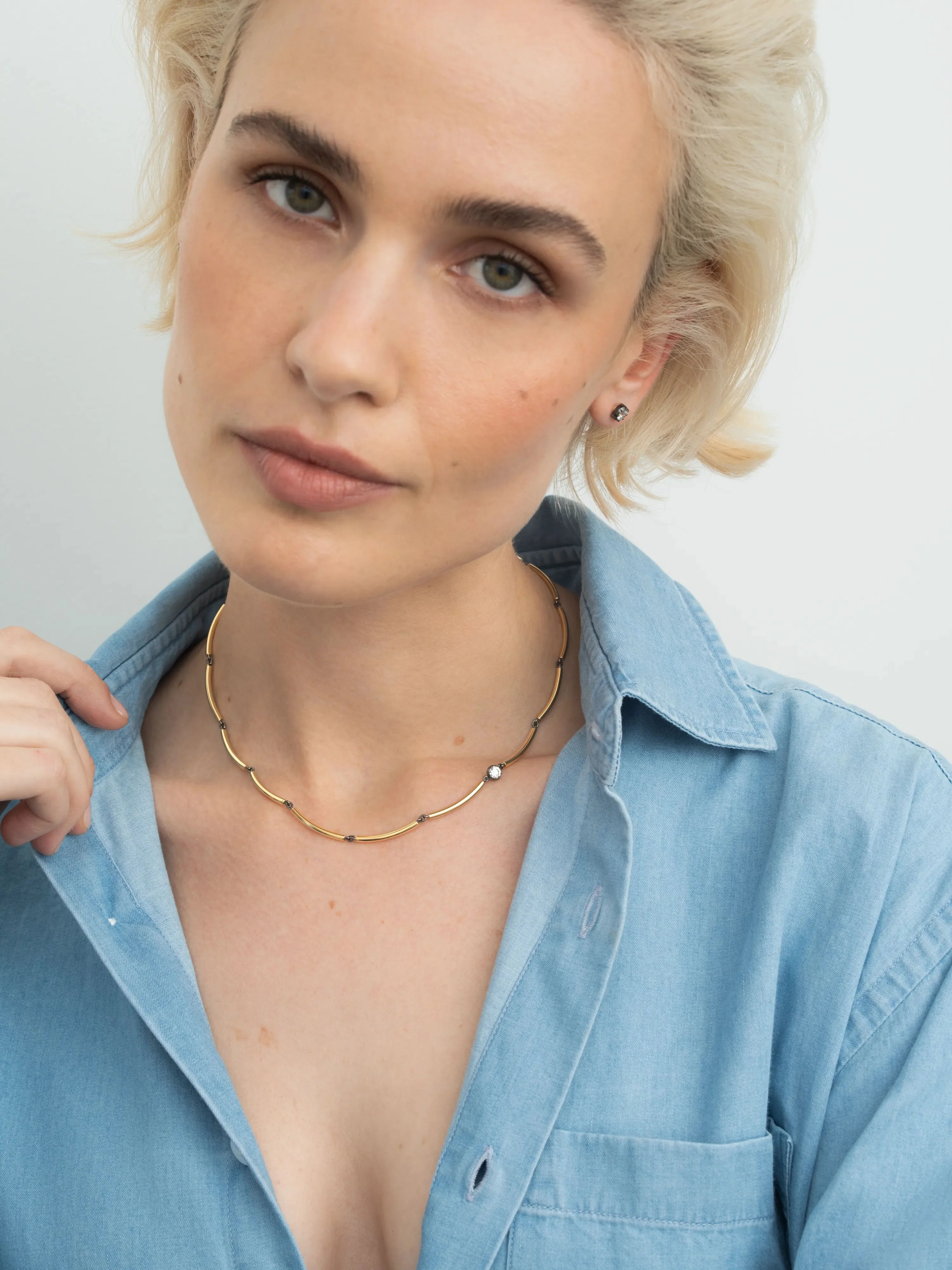 Chi Chi Yellow Gold & Diamond Necklace - Image 3