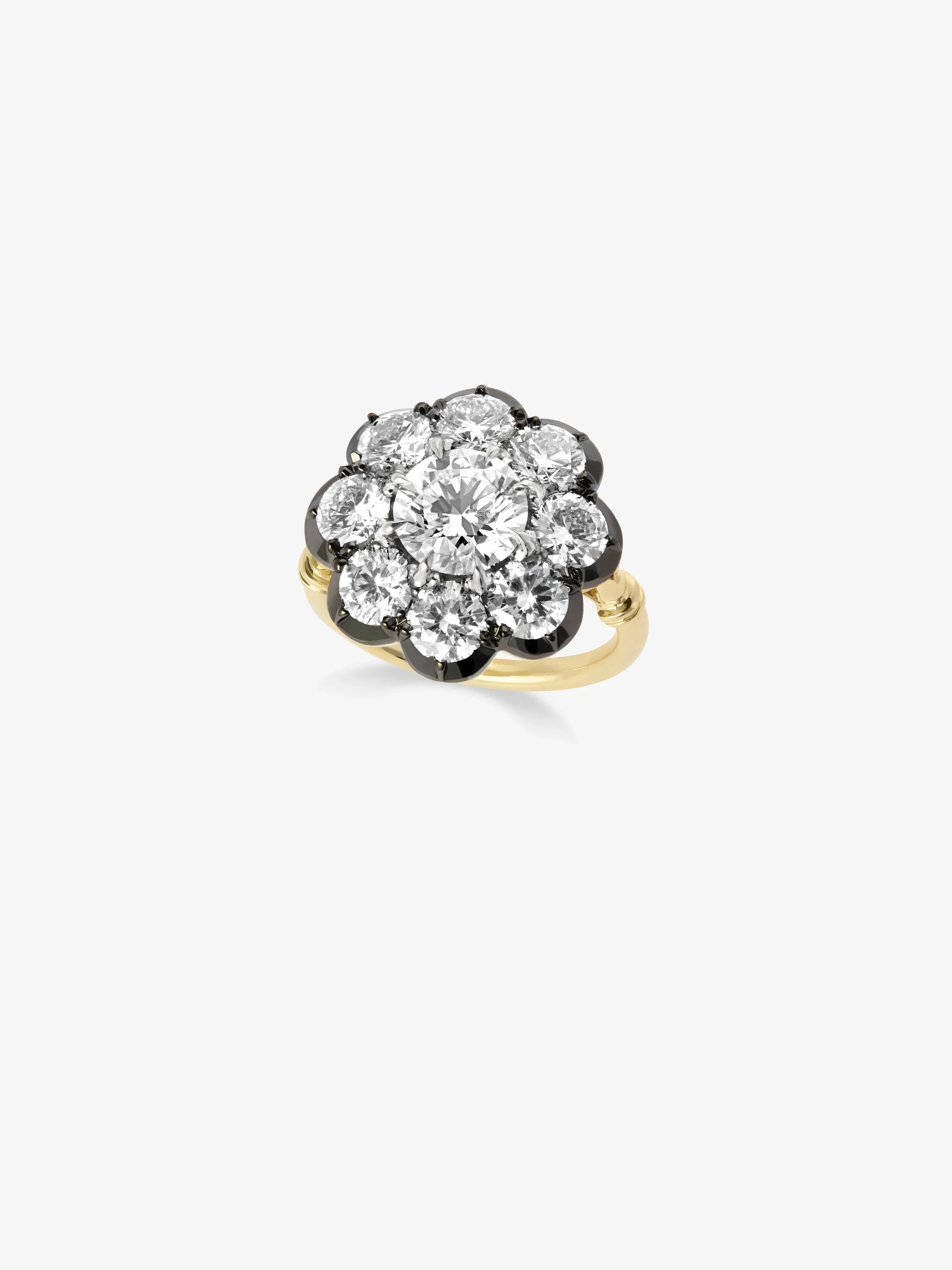 Chubby Daisy Diamond Halo Ring - Image 2