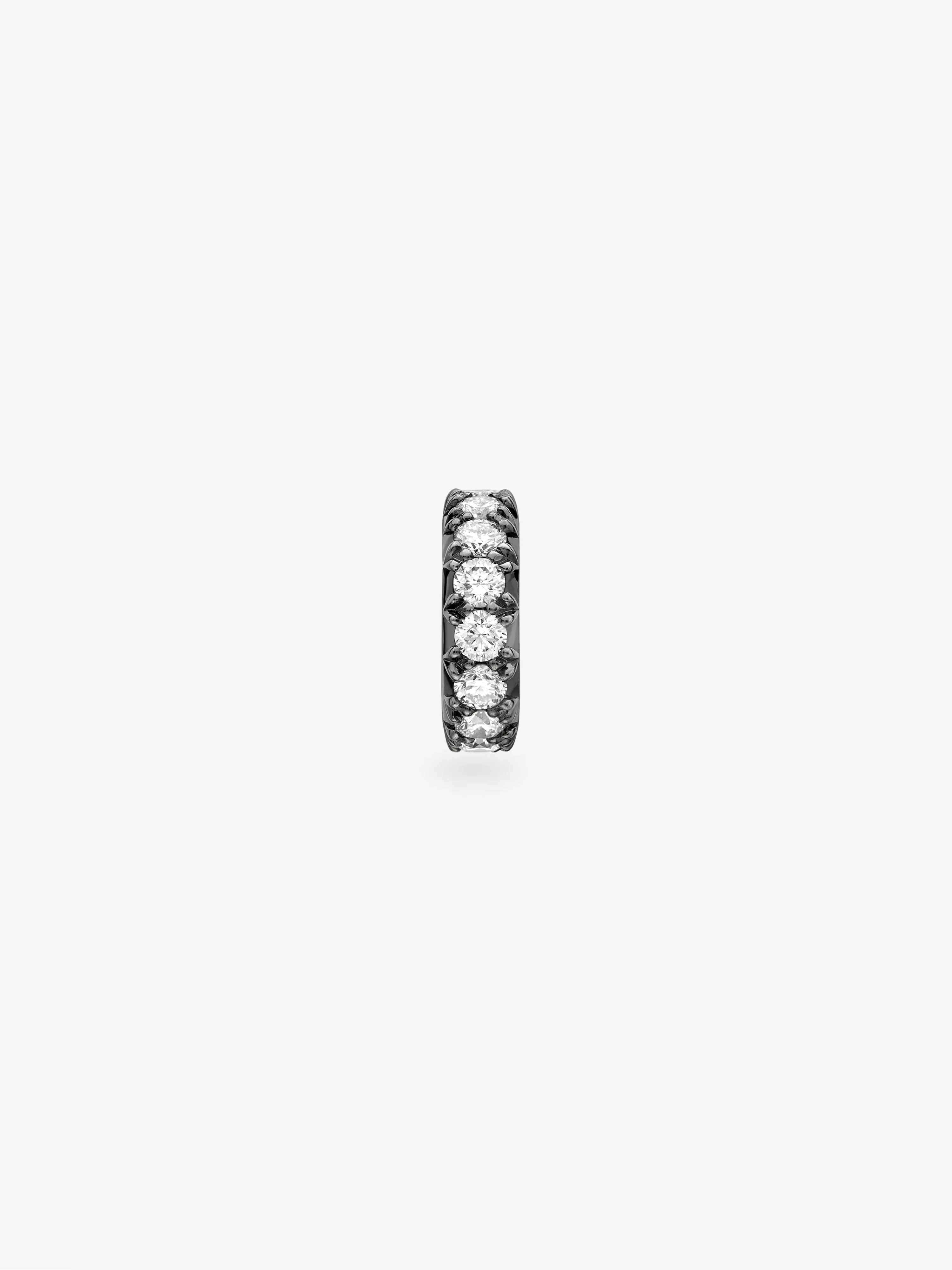 Diamond Huggie Single Hoop Earring