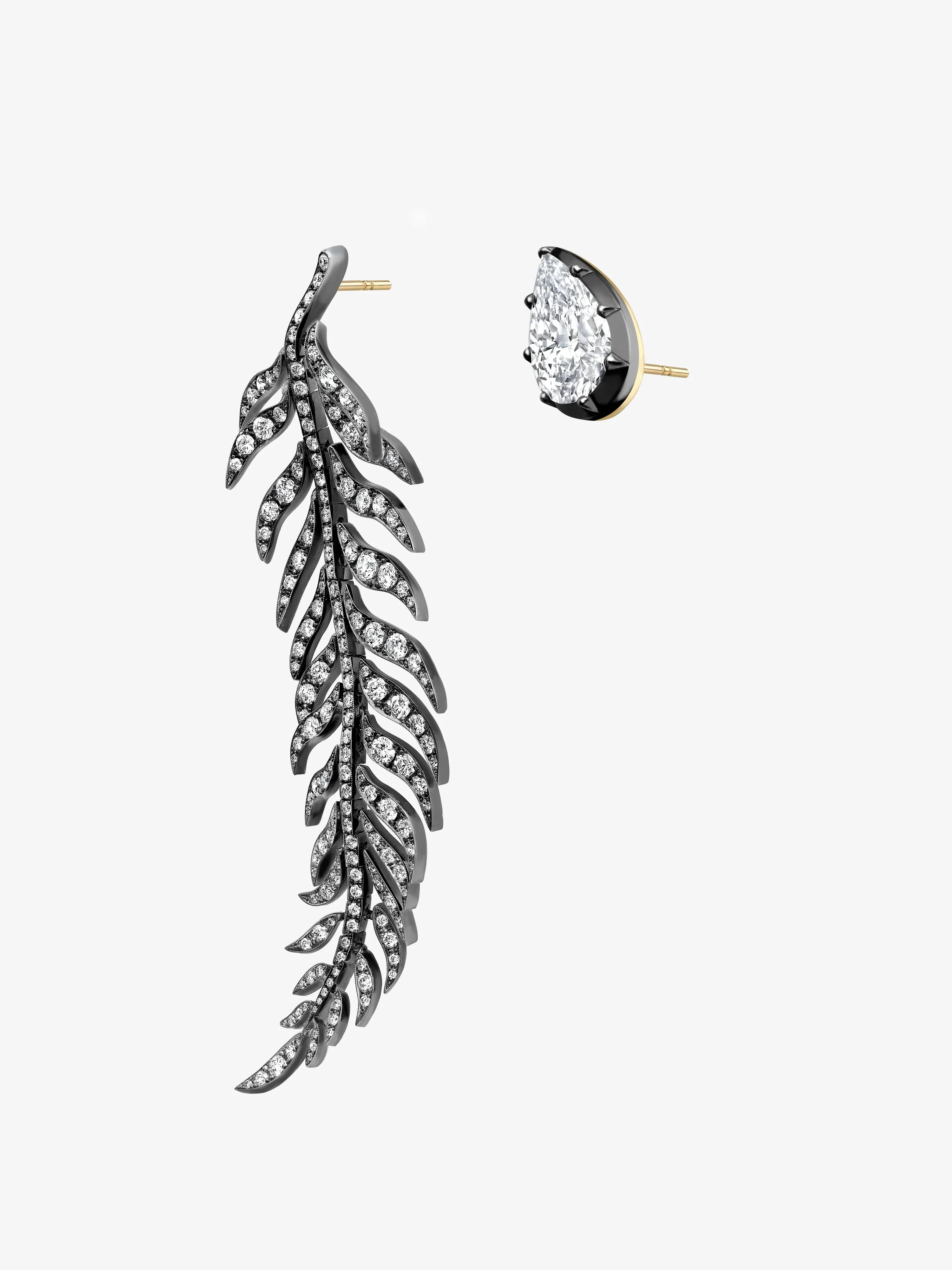 Fern Diamond Earrings - Image 2