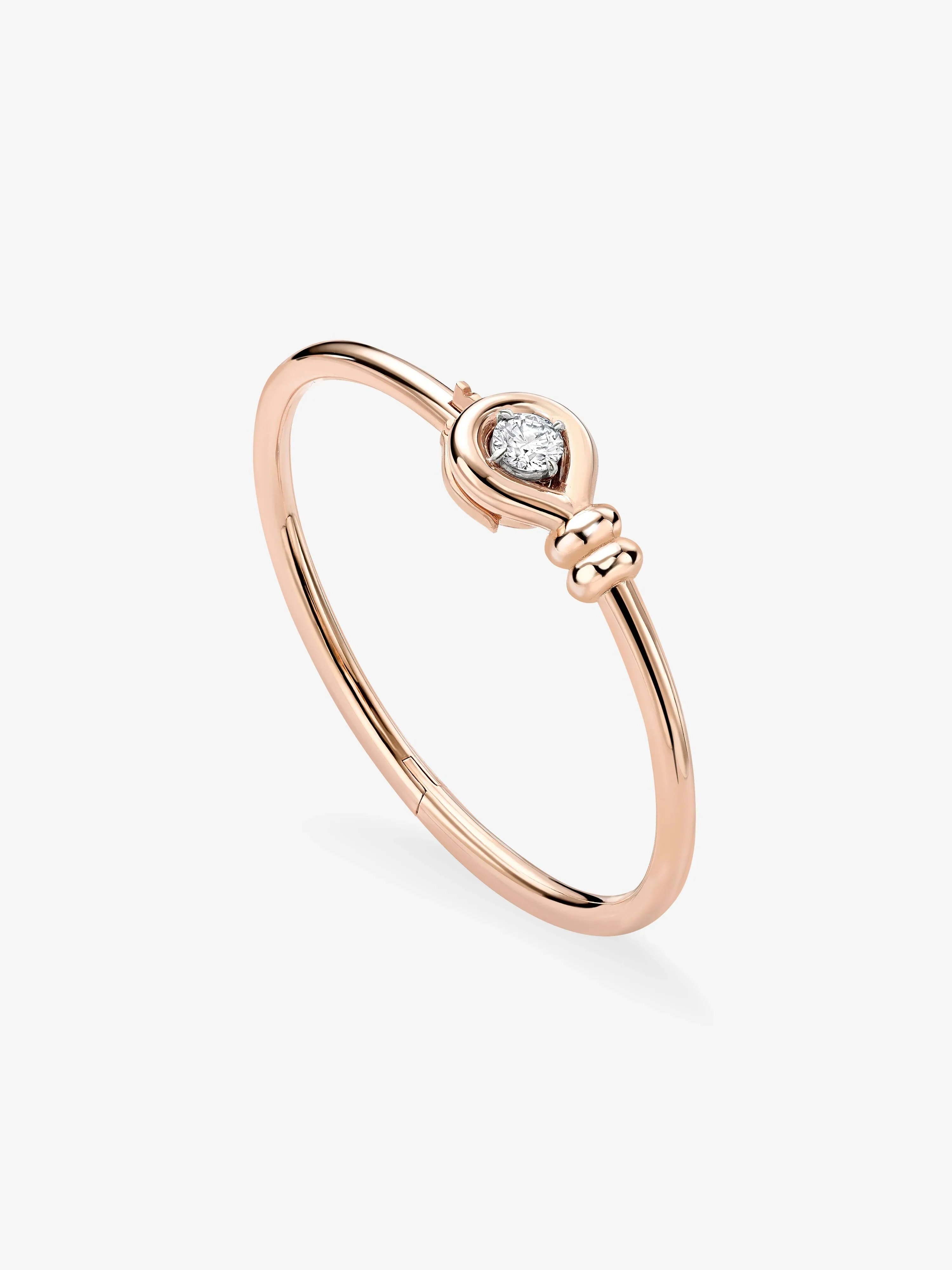 Forget Me Knot 0.80ct Diamond Rose Gold Bangle - Image 4