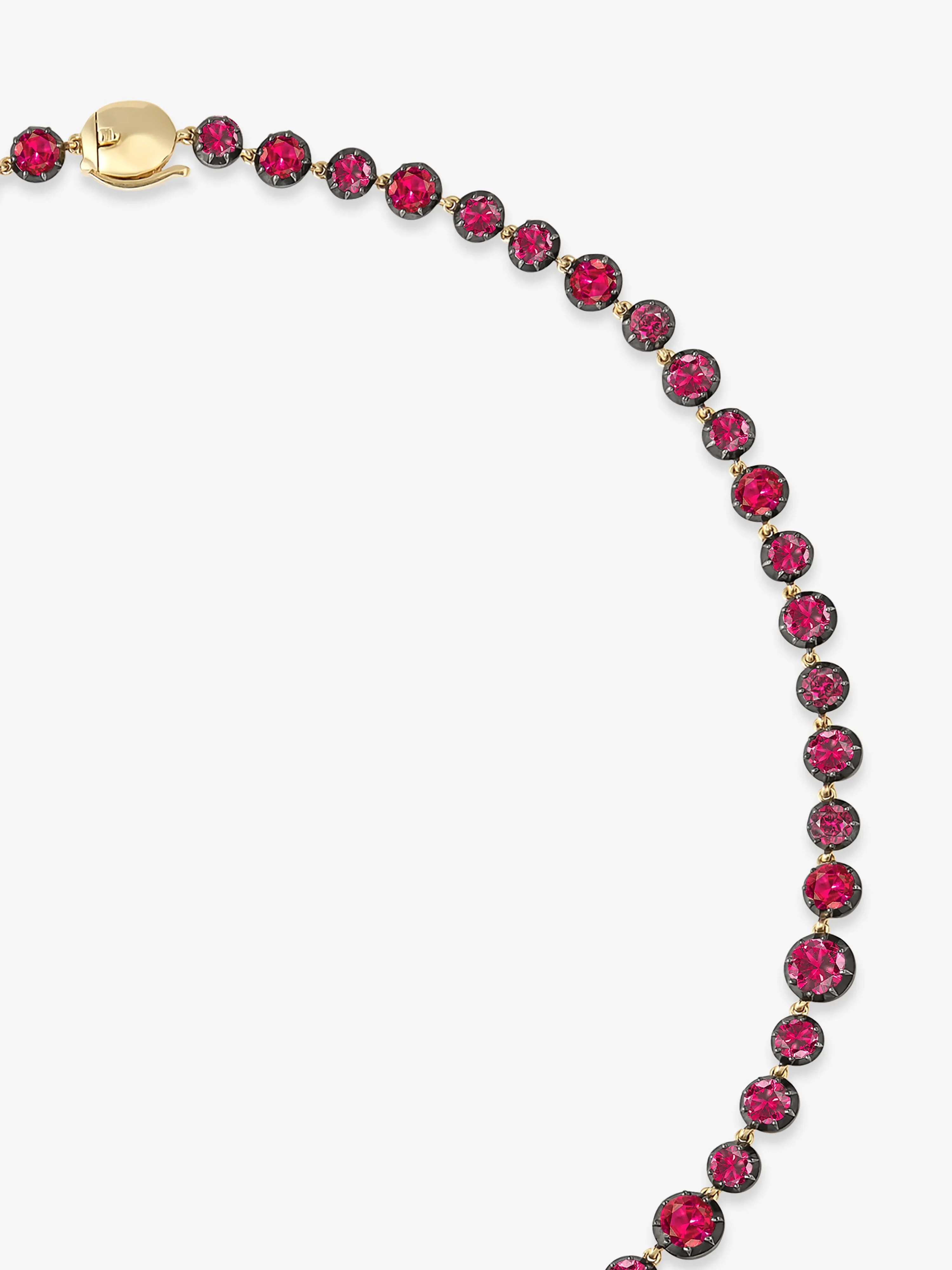 Signature Ruby Button Back Necklace - Image 4