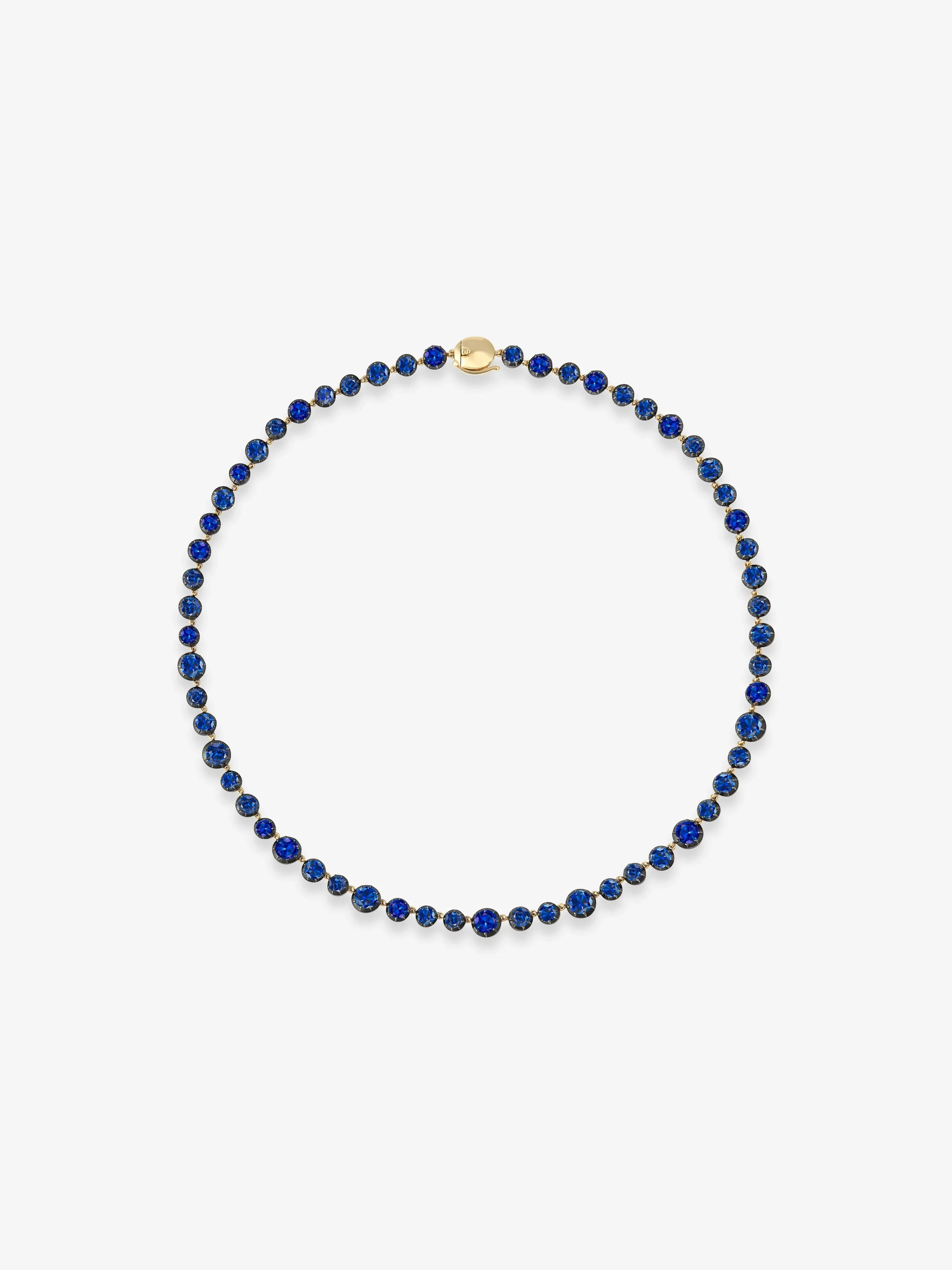Signature Sapphire Button Back Necklace