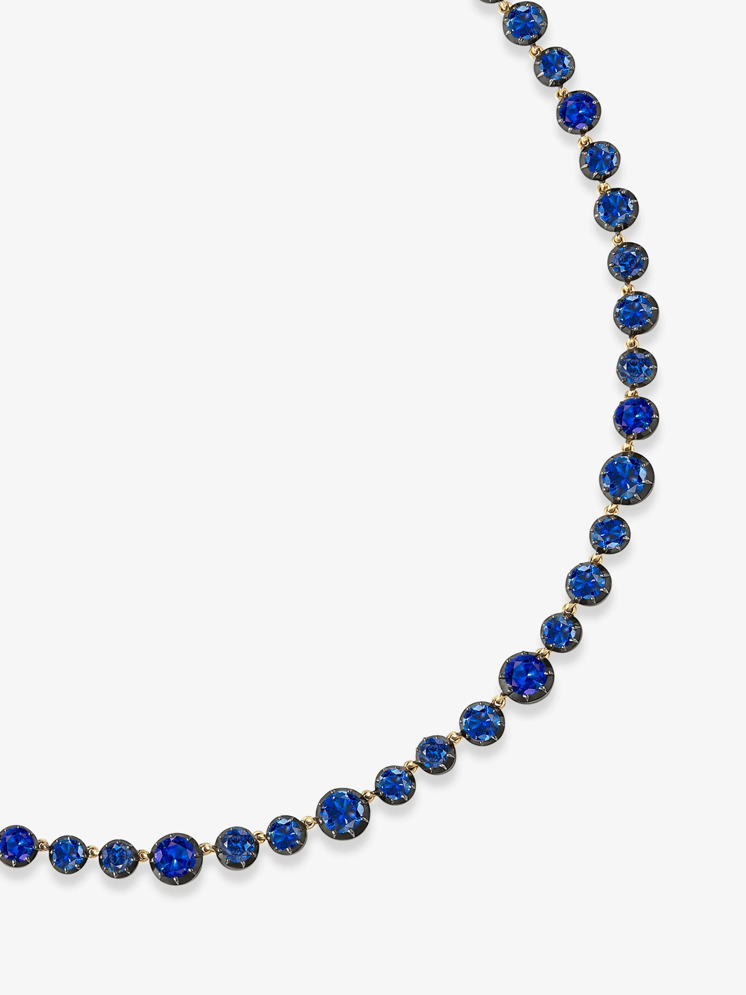 Signature Sapphire Button Back Necklace - Image 2