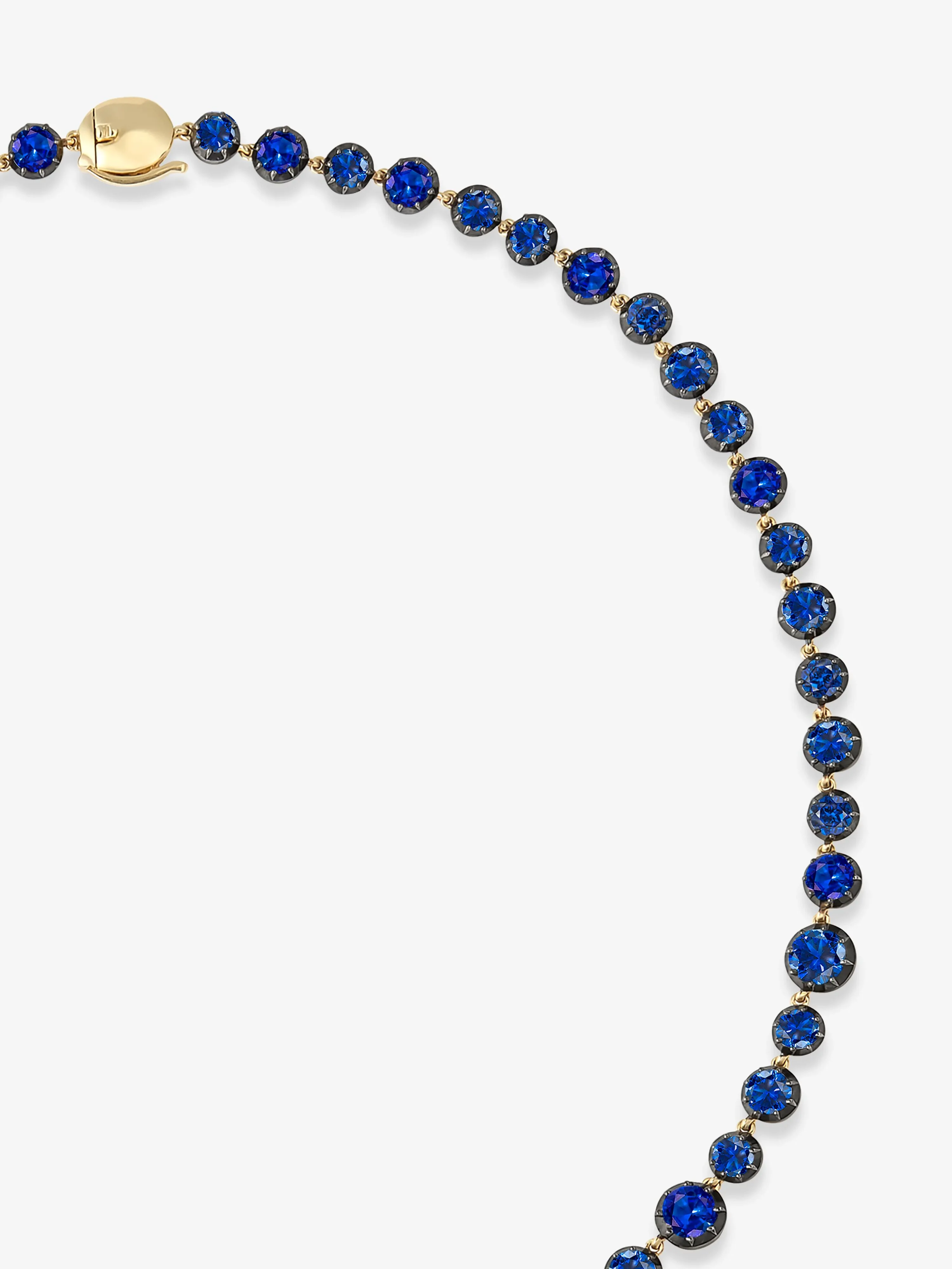 Signature Sapphire Button Back Necklace - Image 4