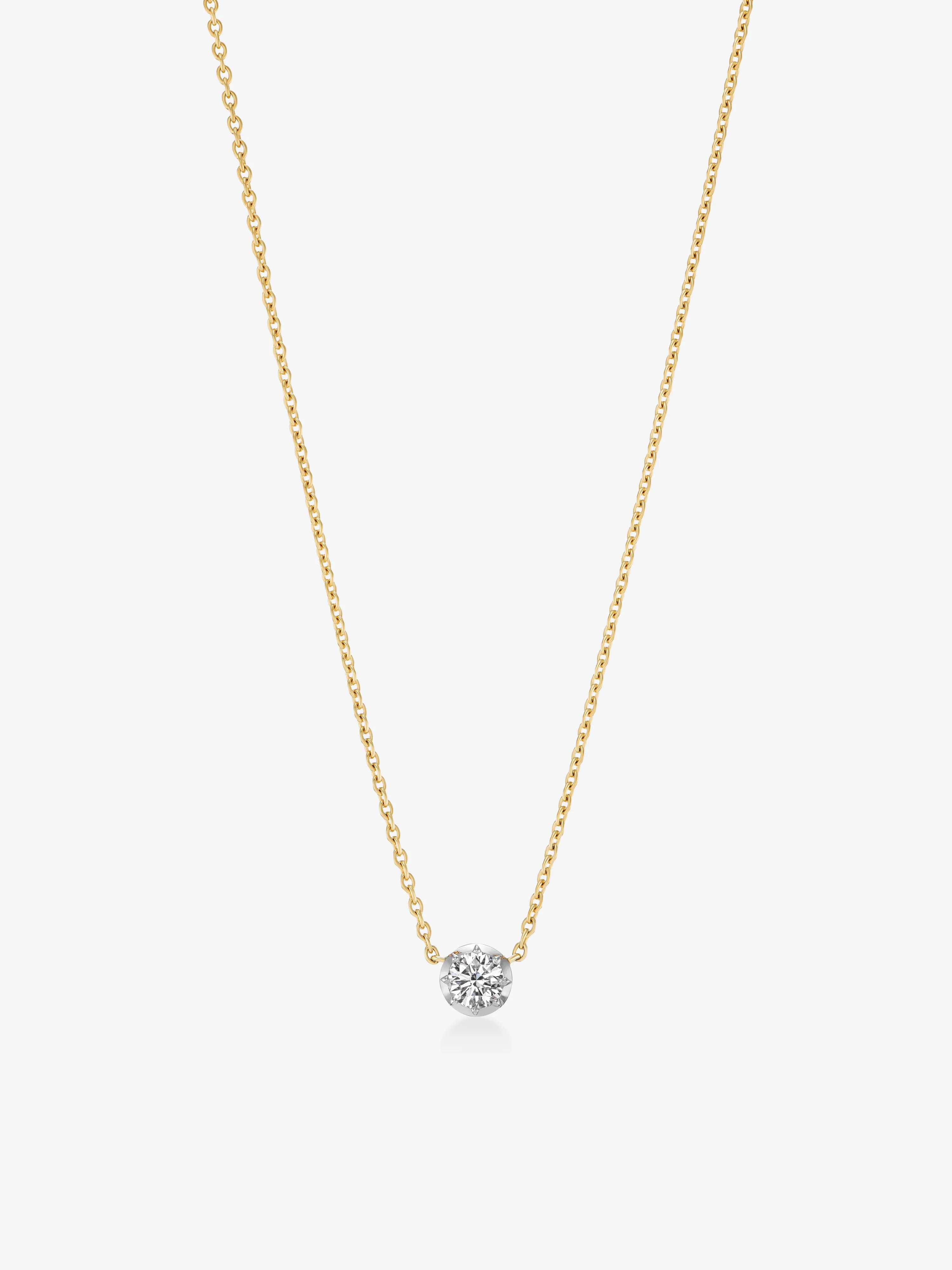 Georgian Cut-Down 0.50ct Diamond & White Gold Pendant Necklace - Image 4