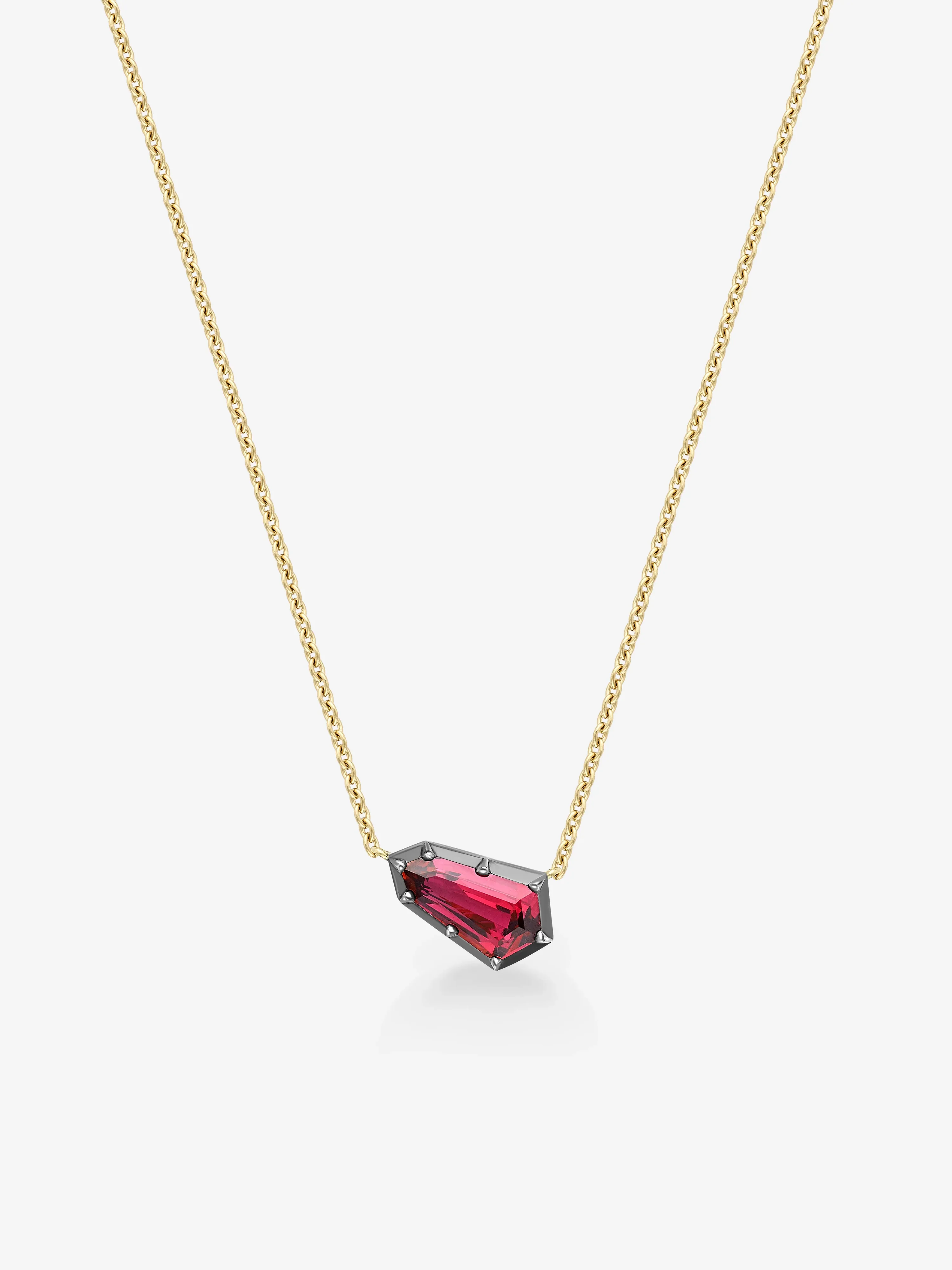 Georgian Cut-Down East-West Kite Ruby Pendant - Image 4