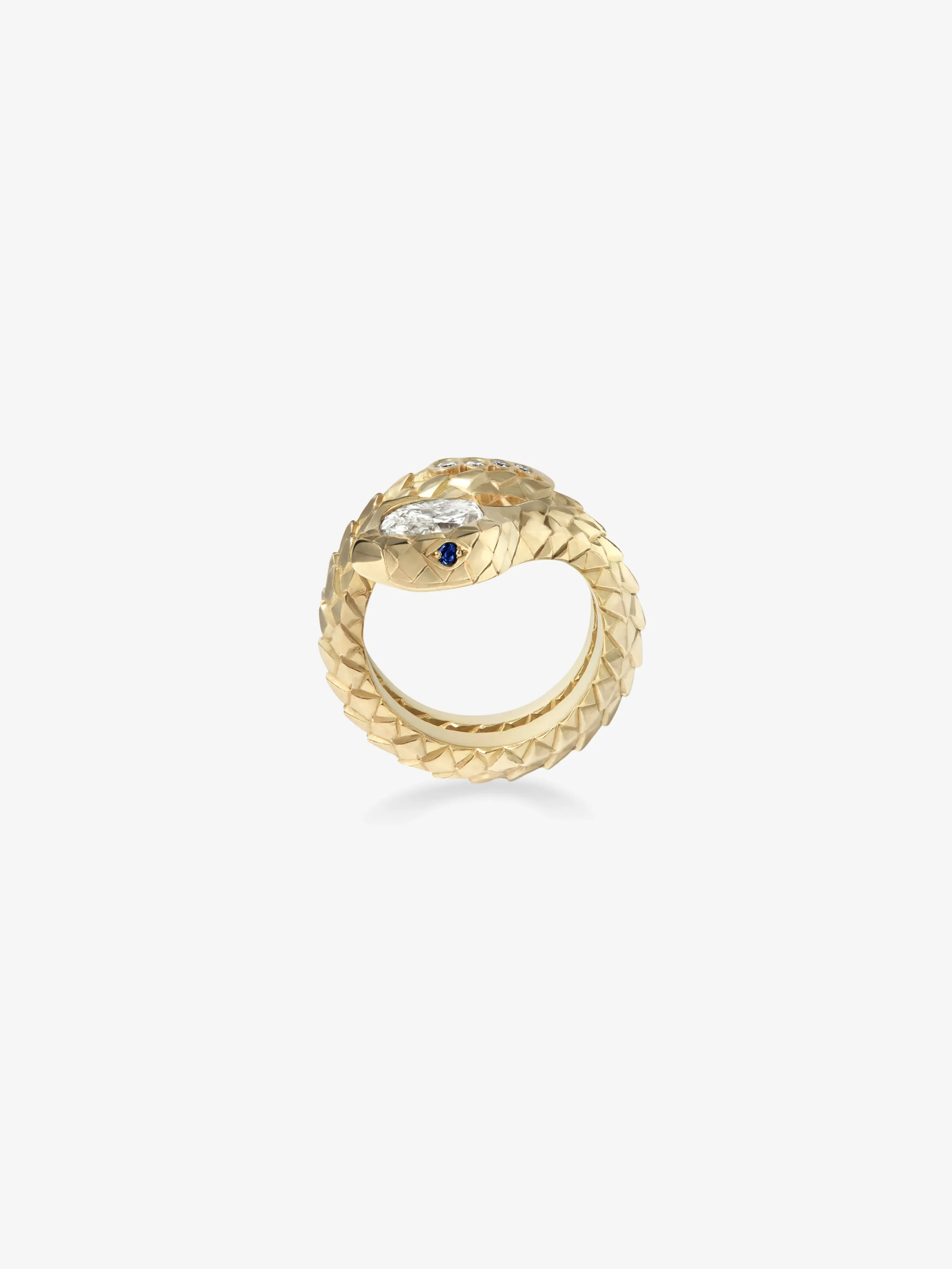 0.90ct Diamond Golden Snake Ring - Image 4
