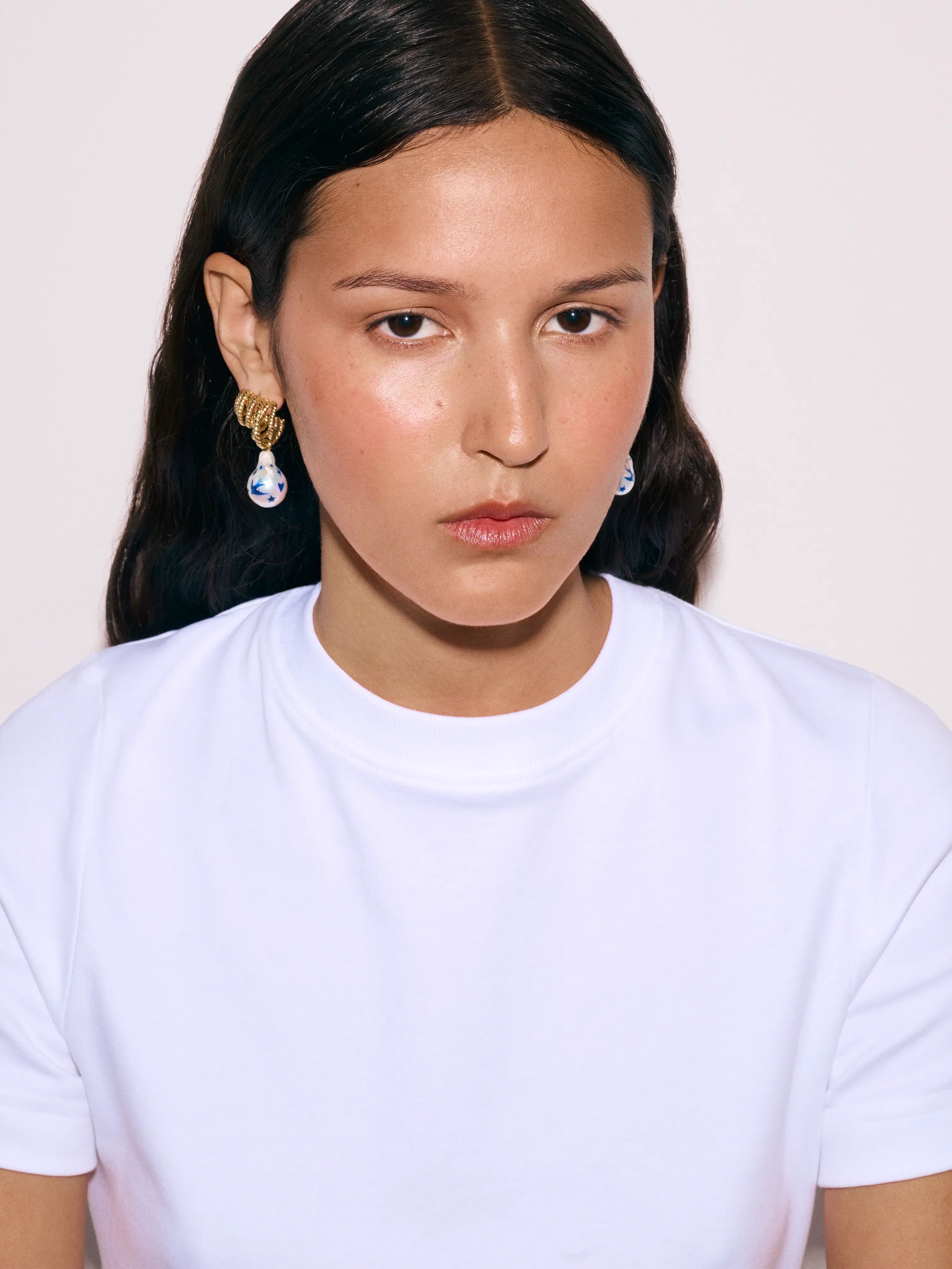 Hello Sailor Rope & Tattoo Pearl Climber Earrings - Image 3